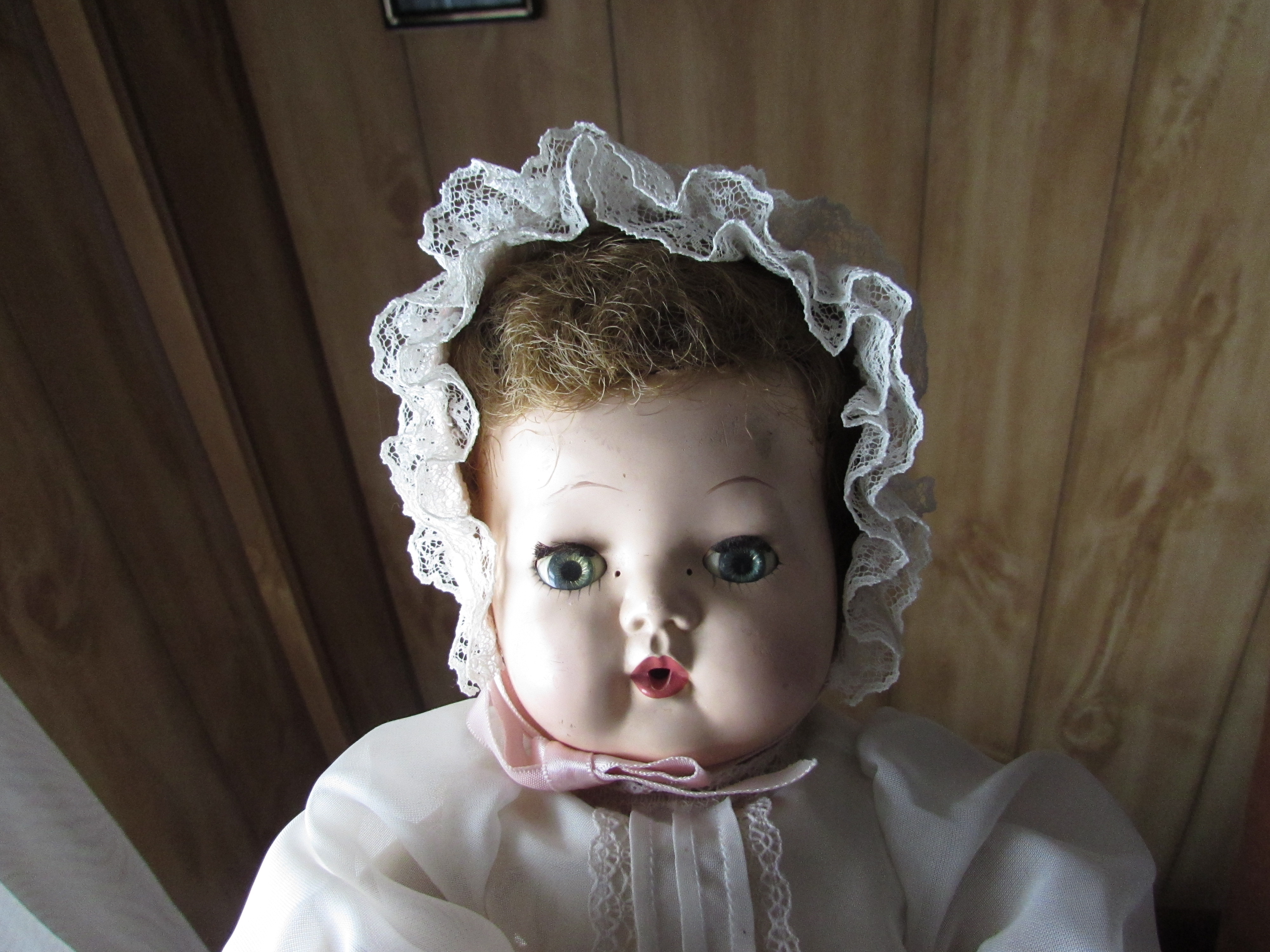 American Character Tiny Tears Doll 13 inch drink wet cry as is