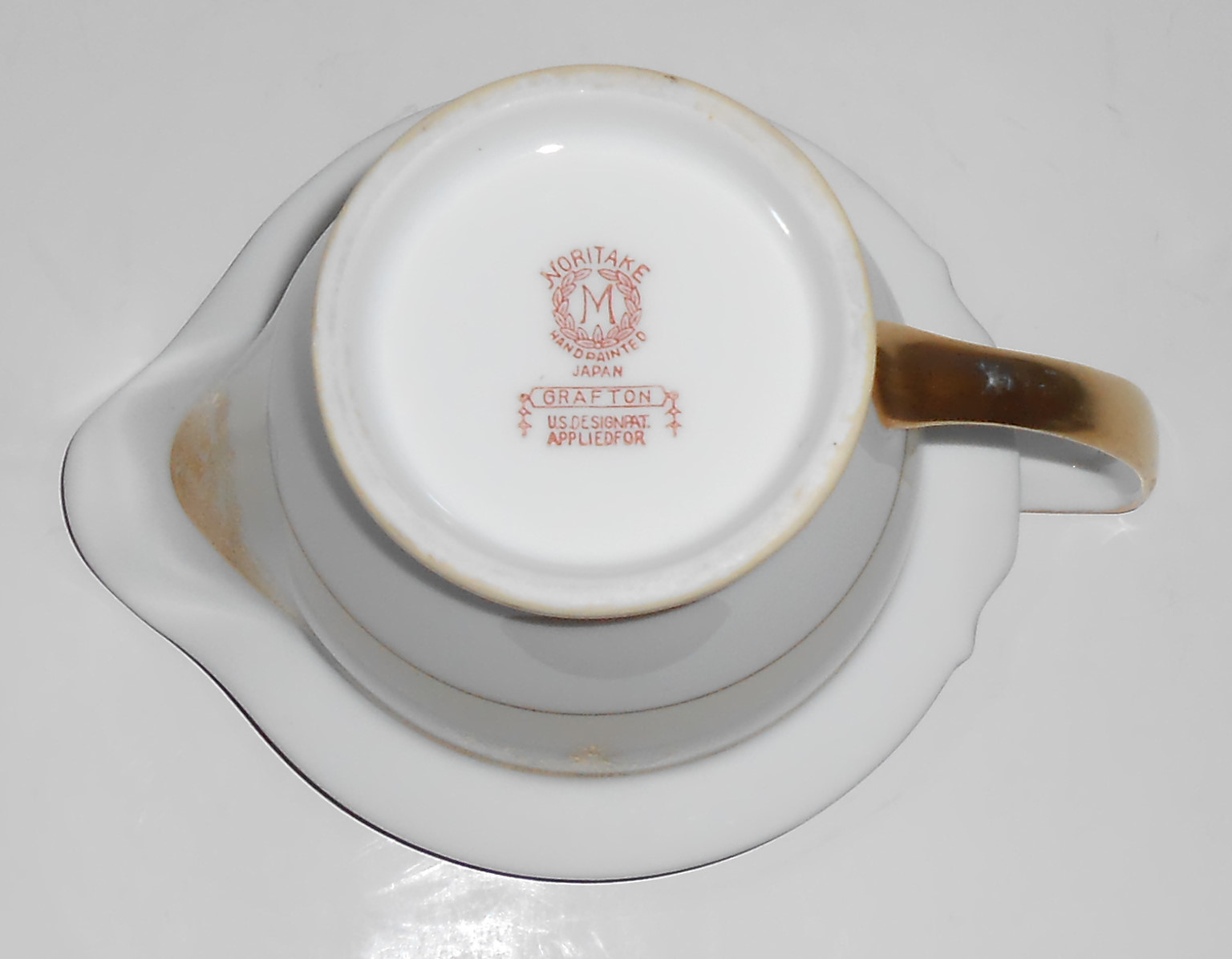Noritake Porcelain China Grafton W/Gold Creamer Mint