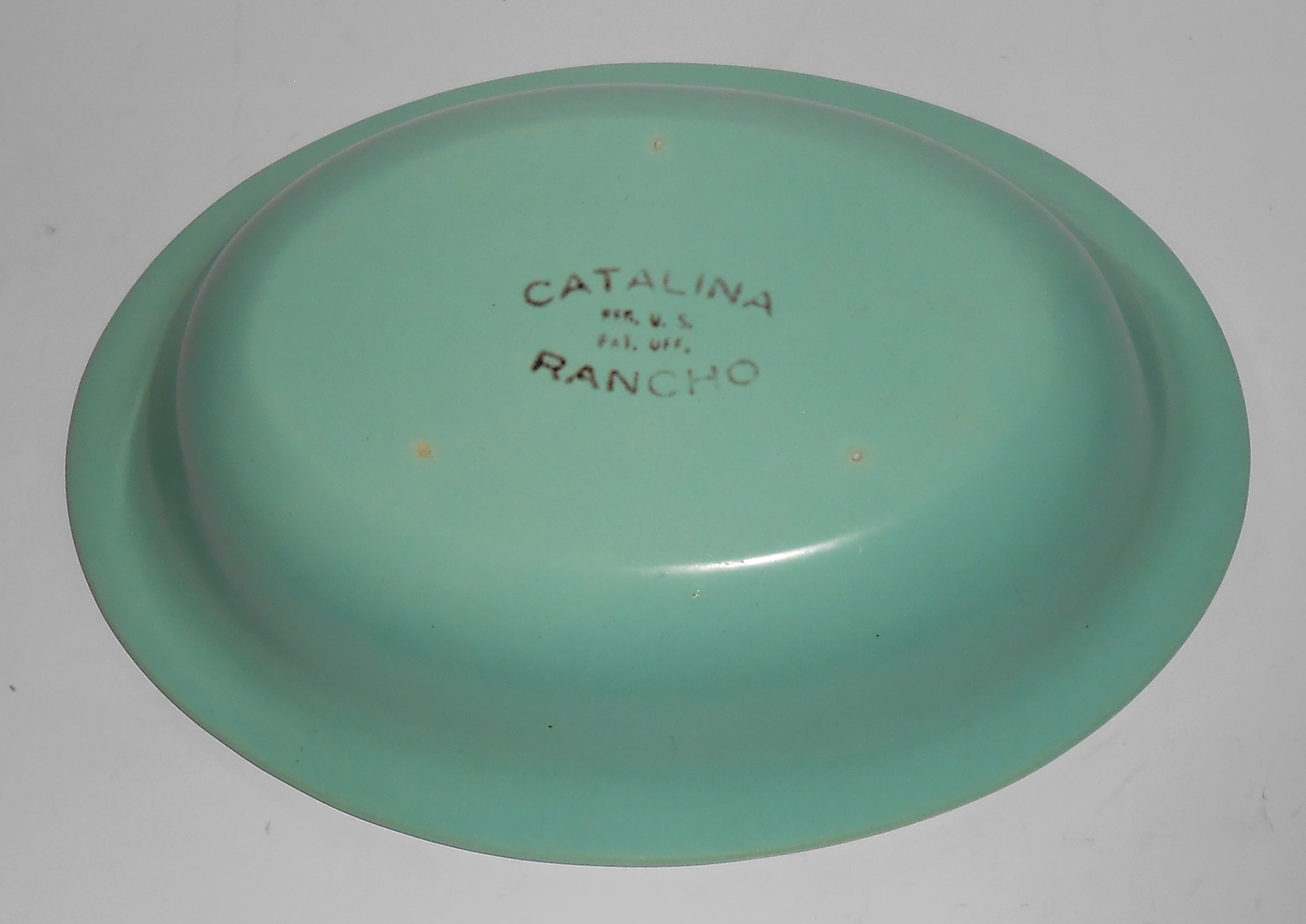 Franciscan Pottery Catalina Rancho Aqua Oval Vegetable