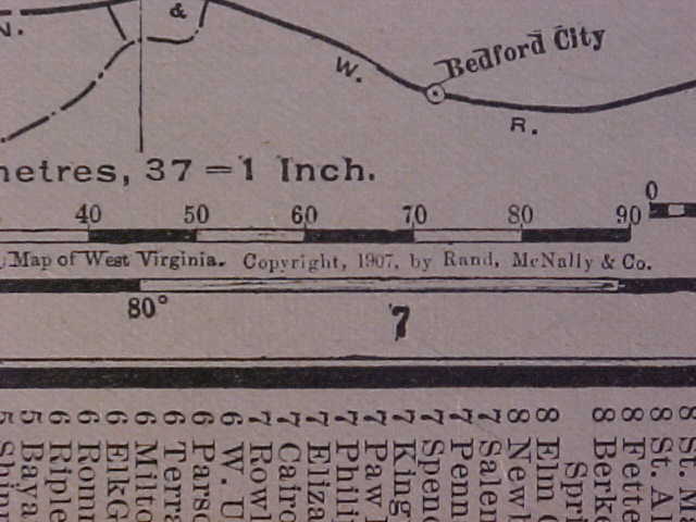 Antique Map West Virginia & North Carolina 1907 Rand