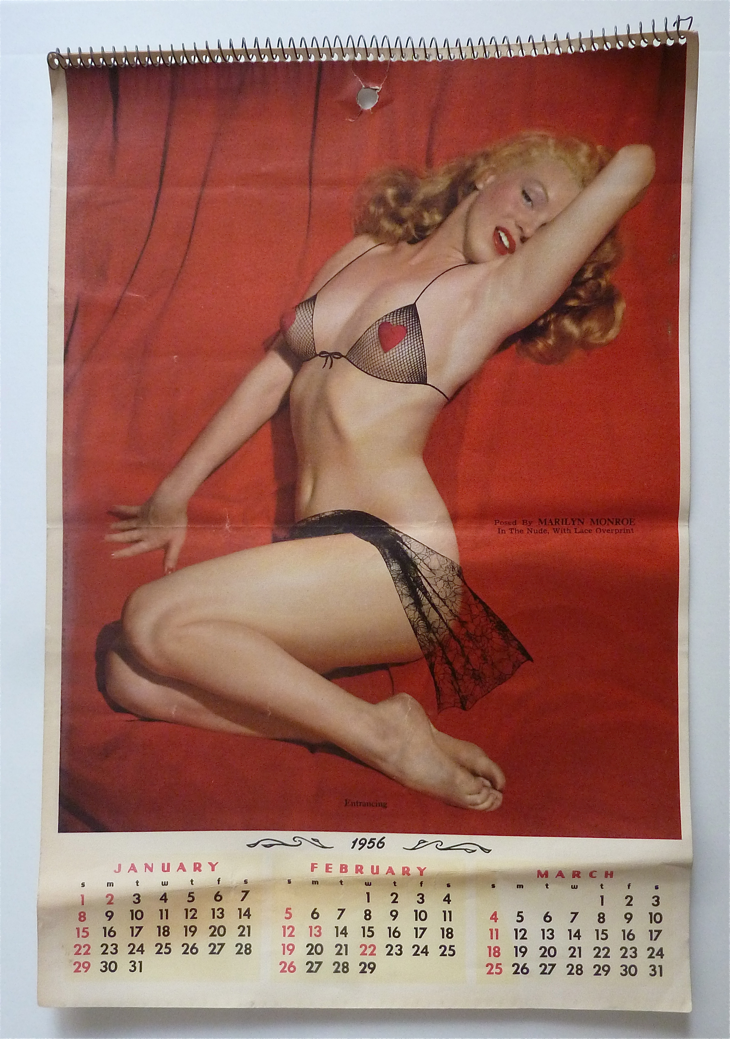 1956 Marilyn Monroe Pin Up Calendar
