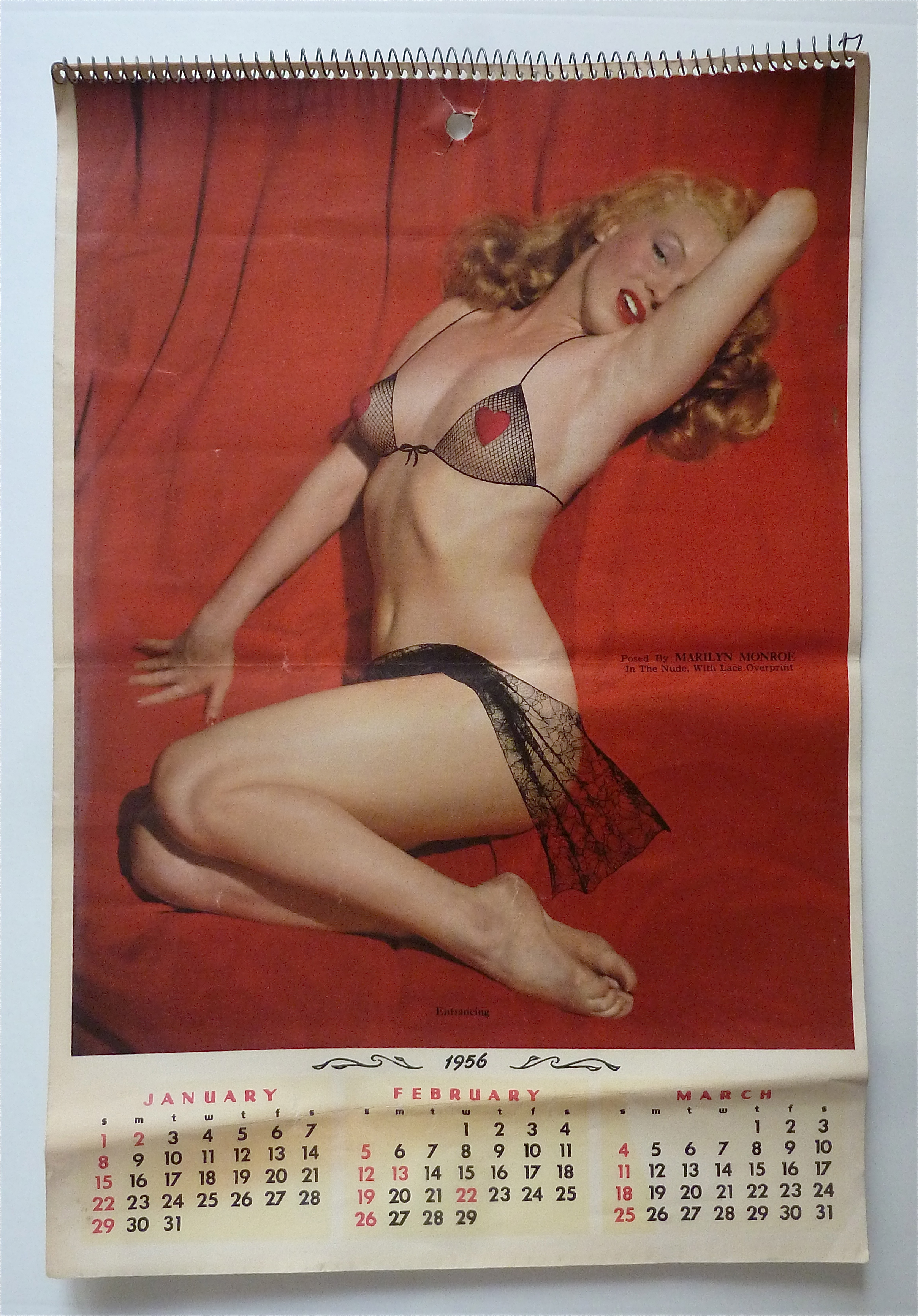 1956 Marilyn Monroe Pin Up Calendar