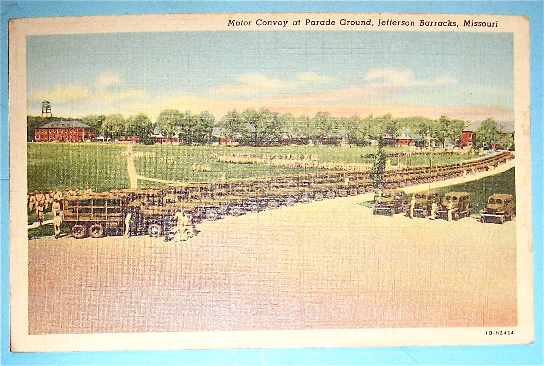 Motor Convoy At Parade Ground Postcard