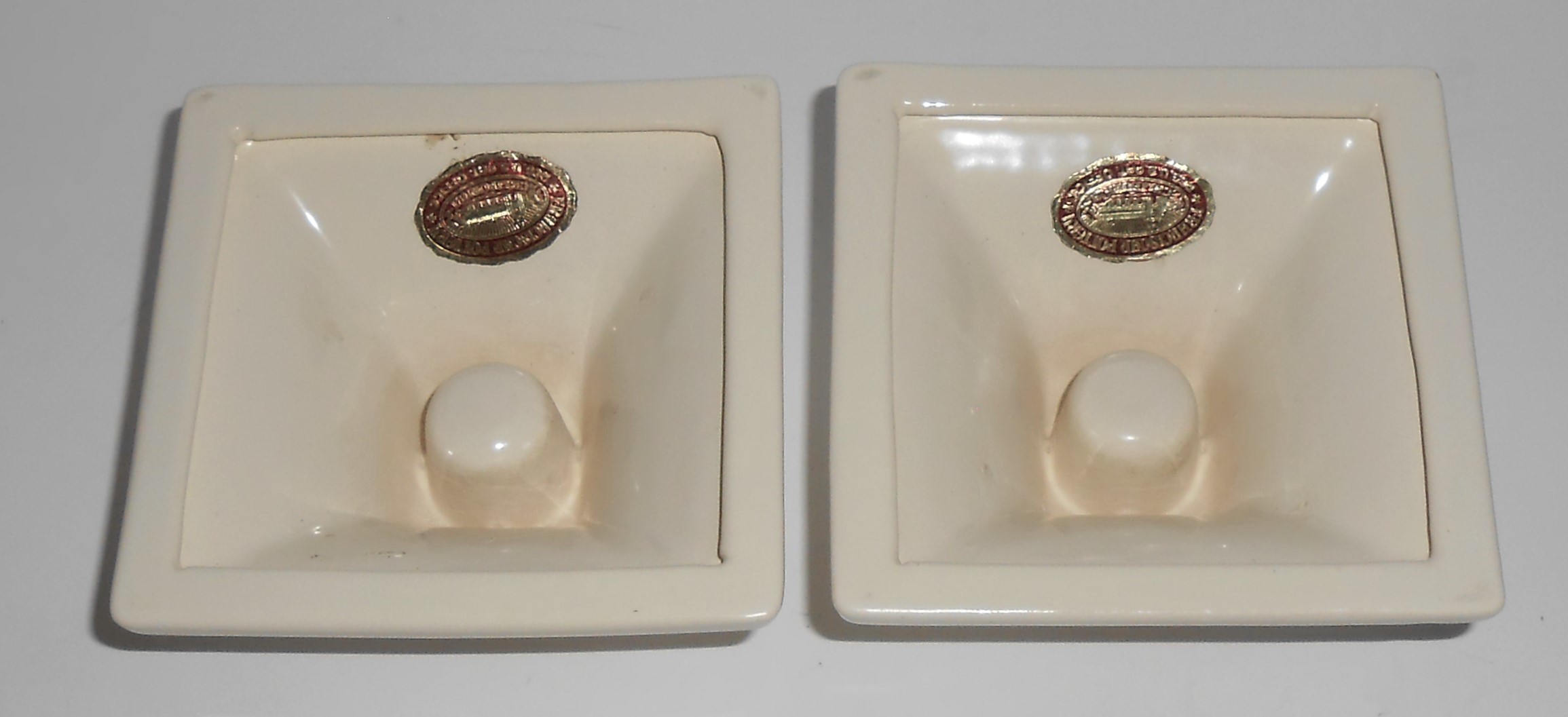 Catalina Pottery Capistrano Art Ware Pair C-402 Ivory/C