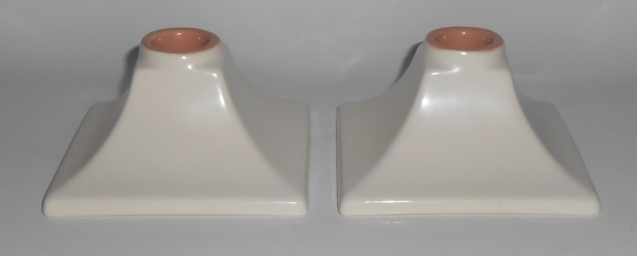 Catalina Pottery Capistrano Art Ware Pair C-402 Ivory/C