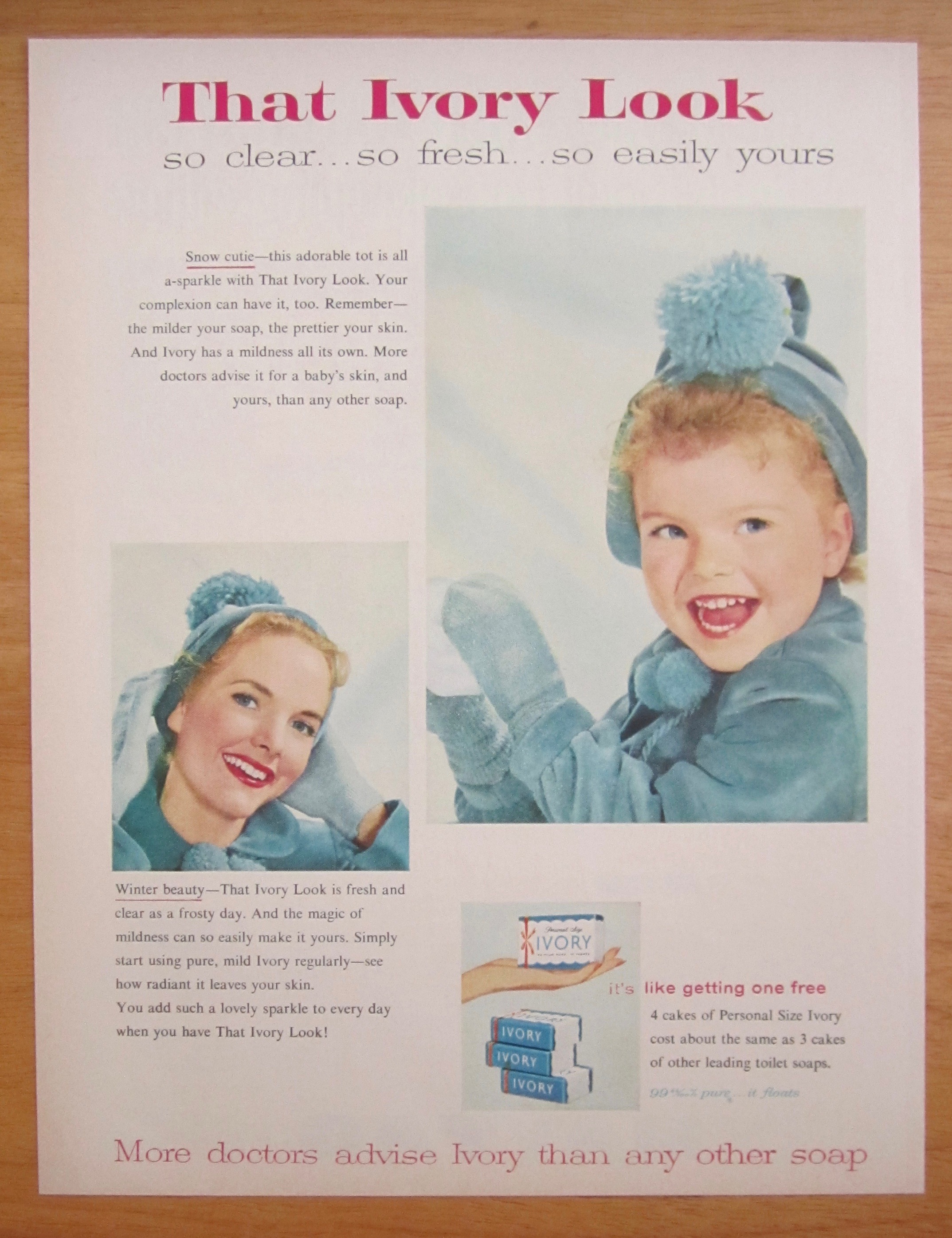 1957 Ivory Snow with Snow Cutie