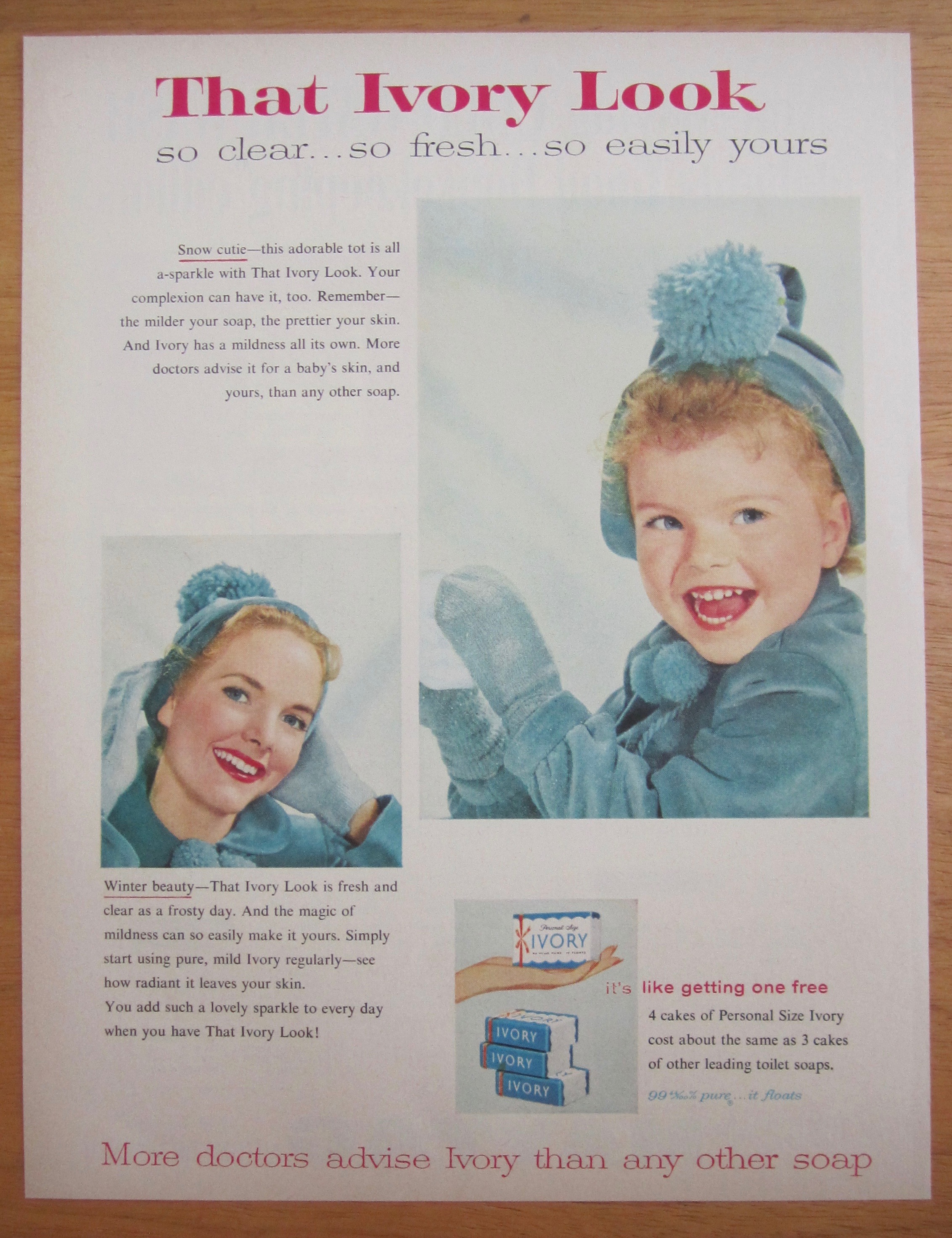 1957 Ivory Snow with Snow Cutie