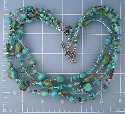 PAIGE WALLACE Turquoise Crystal Sterling Silver Necklac