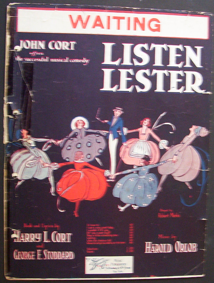 Sheet Music For 1918  Waiting