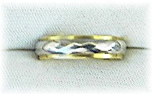 Ring 14K White & Yellow Gold Wedding Band