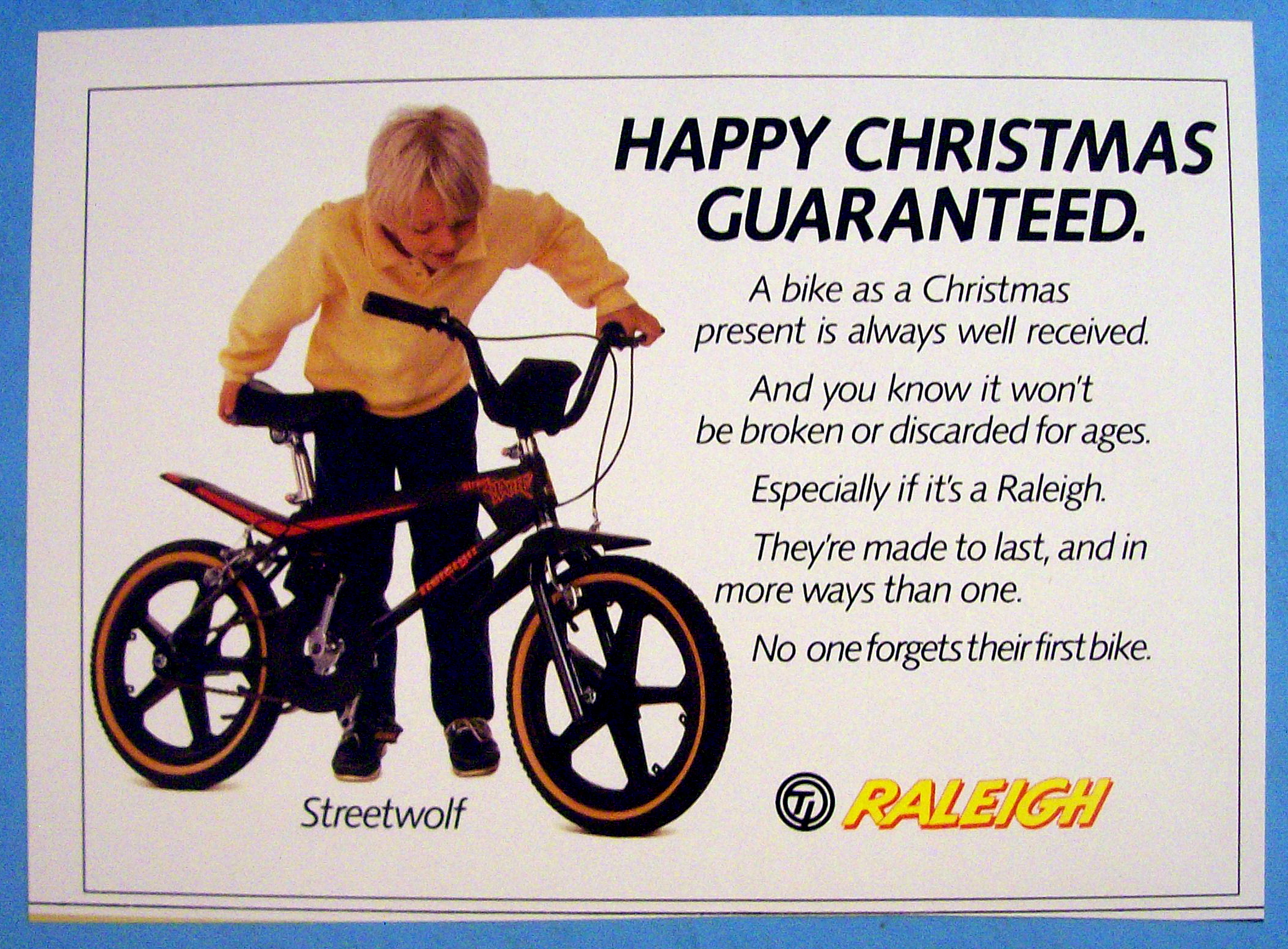 1986 Raleigh Streetwolf with Boy and the Bicycle