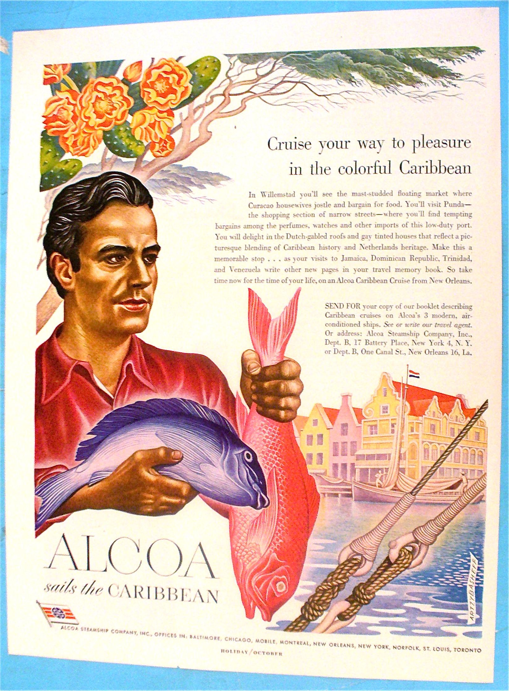1949 Alcoa Steamship With Willemstad
