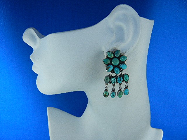 Federico Jimenez Turquoise Sterling Silver Clip Earring