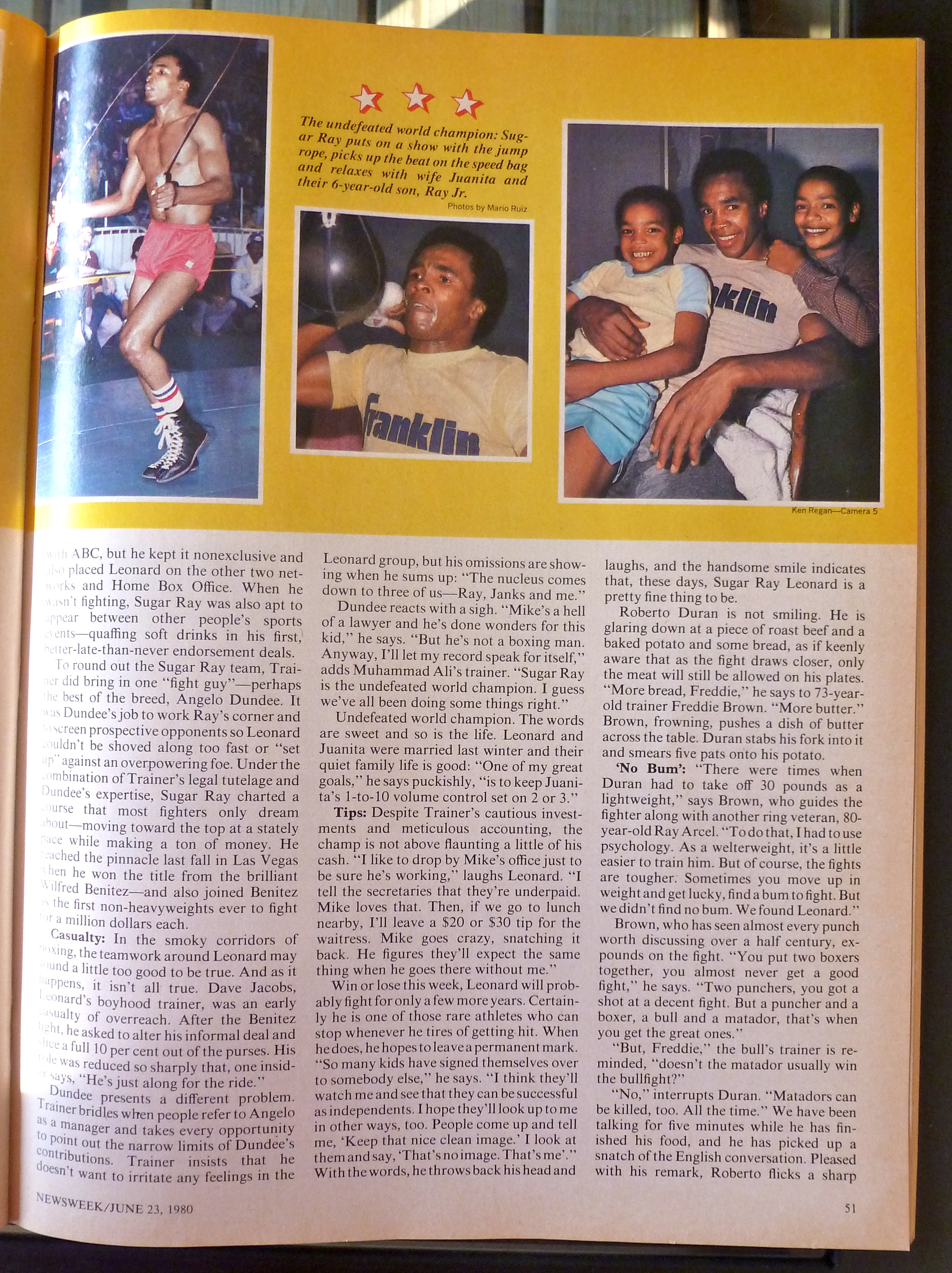 Newsweek Magazine-June 23, 1980-Sugar Ray Leonard