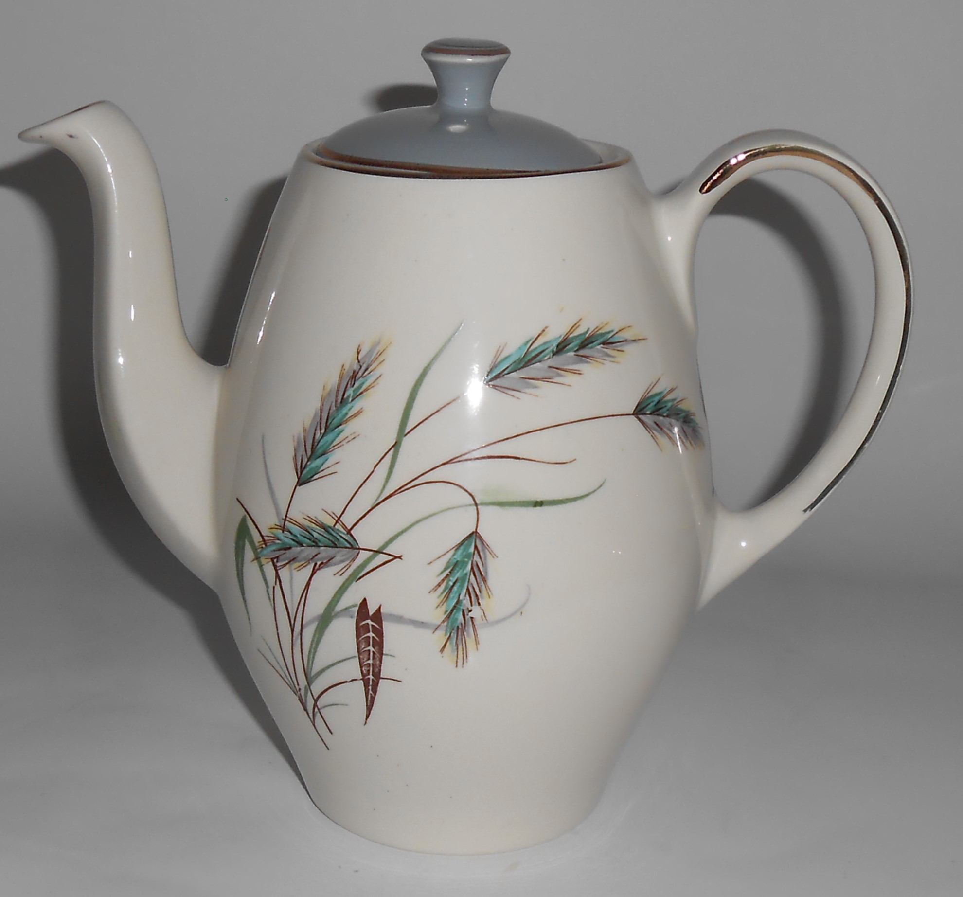 Alfred Meakin China Wheat w/Gold Small Coffee Pot