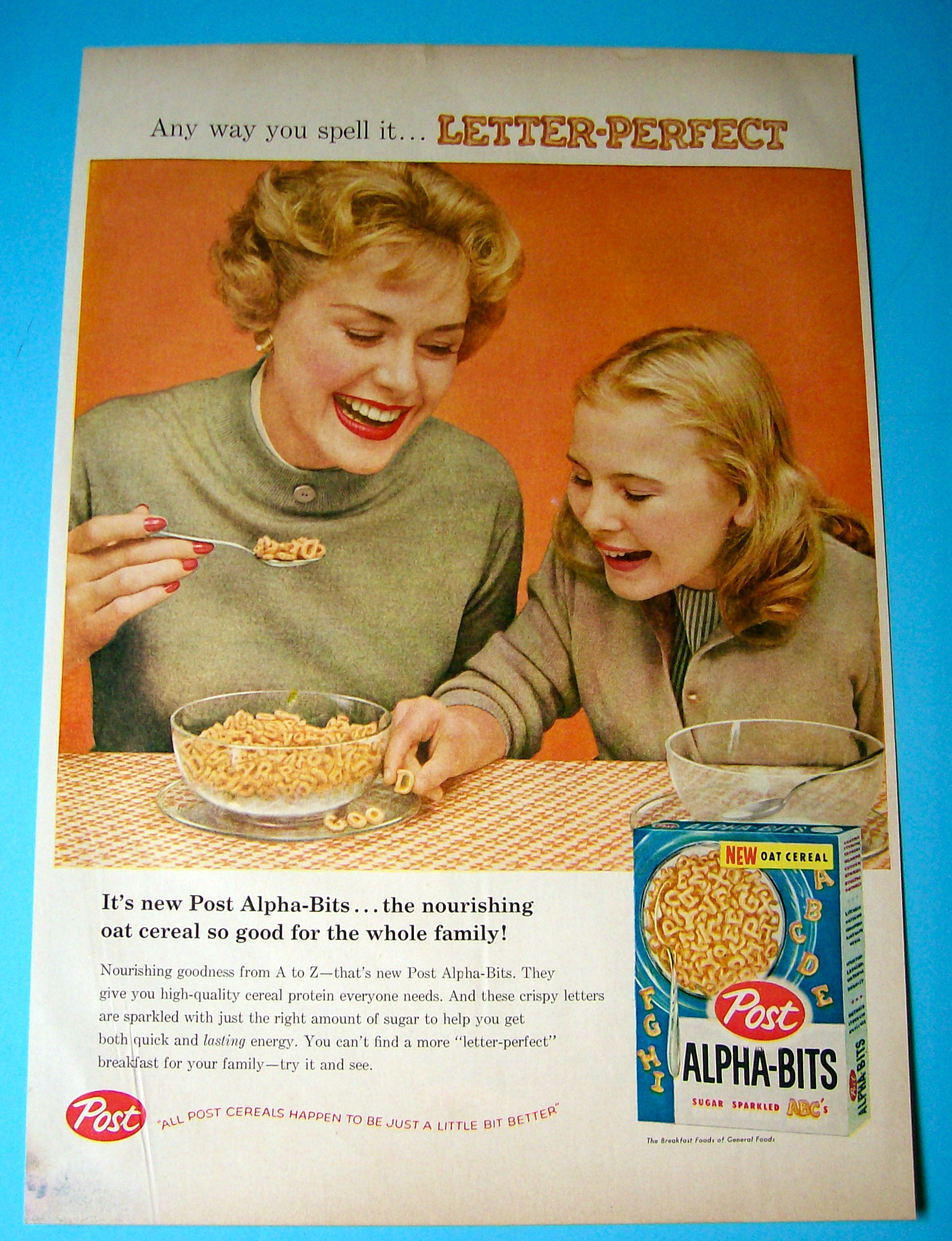 Vintage Ad: 1958 Post Alpha-Bits