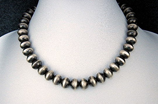 Navajo Pearls Sterling Silver 80 Grams 18 Inch Necklace