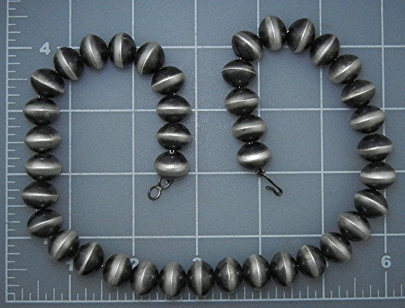 Navajo Pearls Sterling Silver 80 Grams 18 Inch Necklace