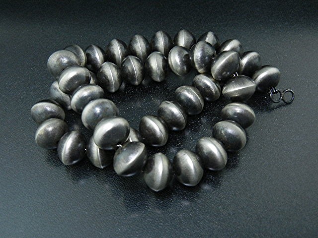 Navajo Pearls Sterling Silver 80 Grams 18 Inch Necklace