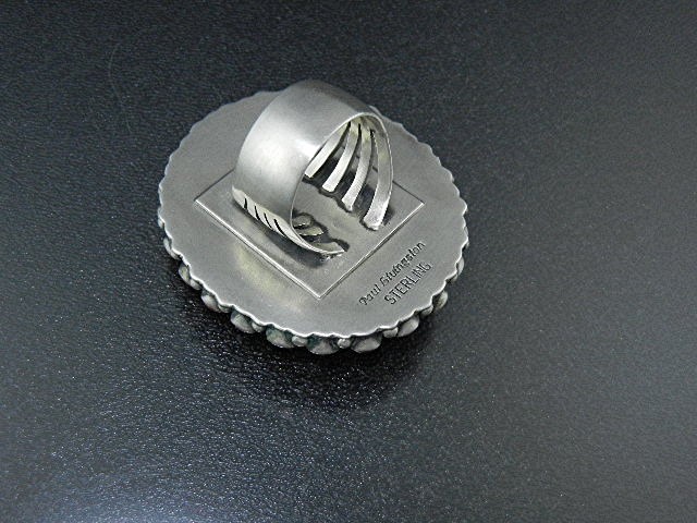 Navajo Mediterranean Coral Sterling Silver Ring Paul Li