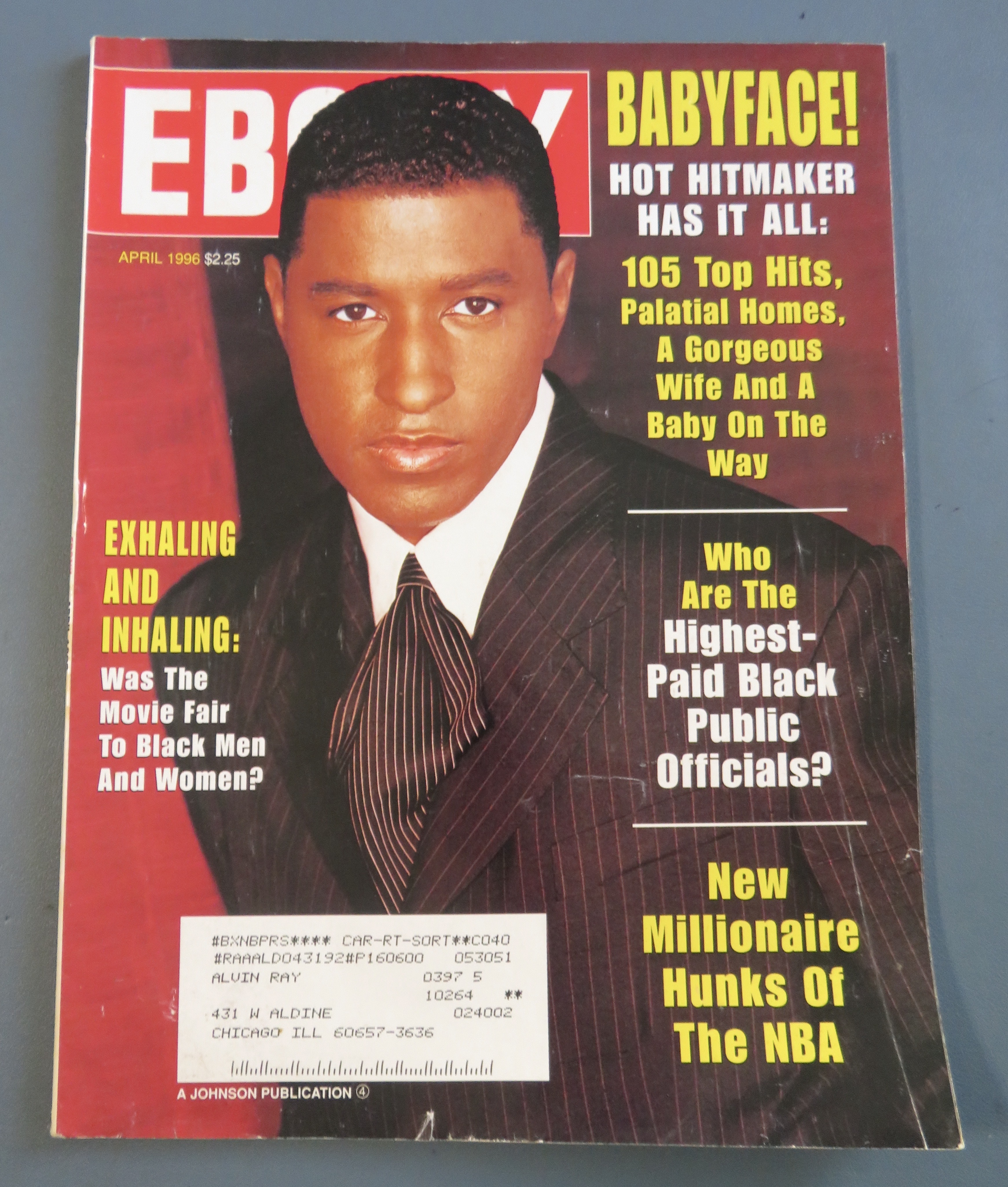Ebony Magazine April 1996 Babyface