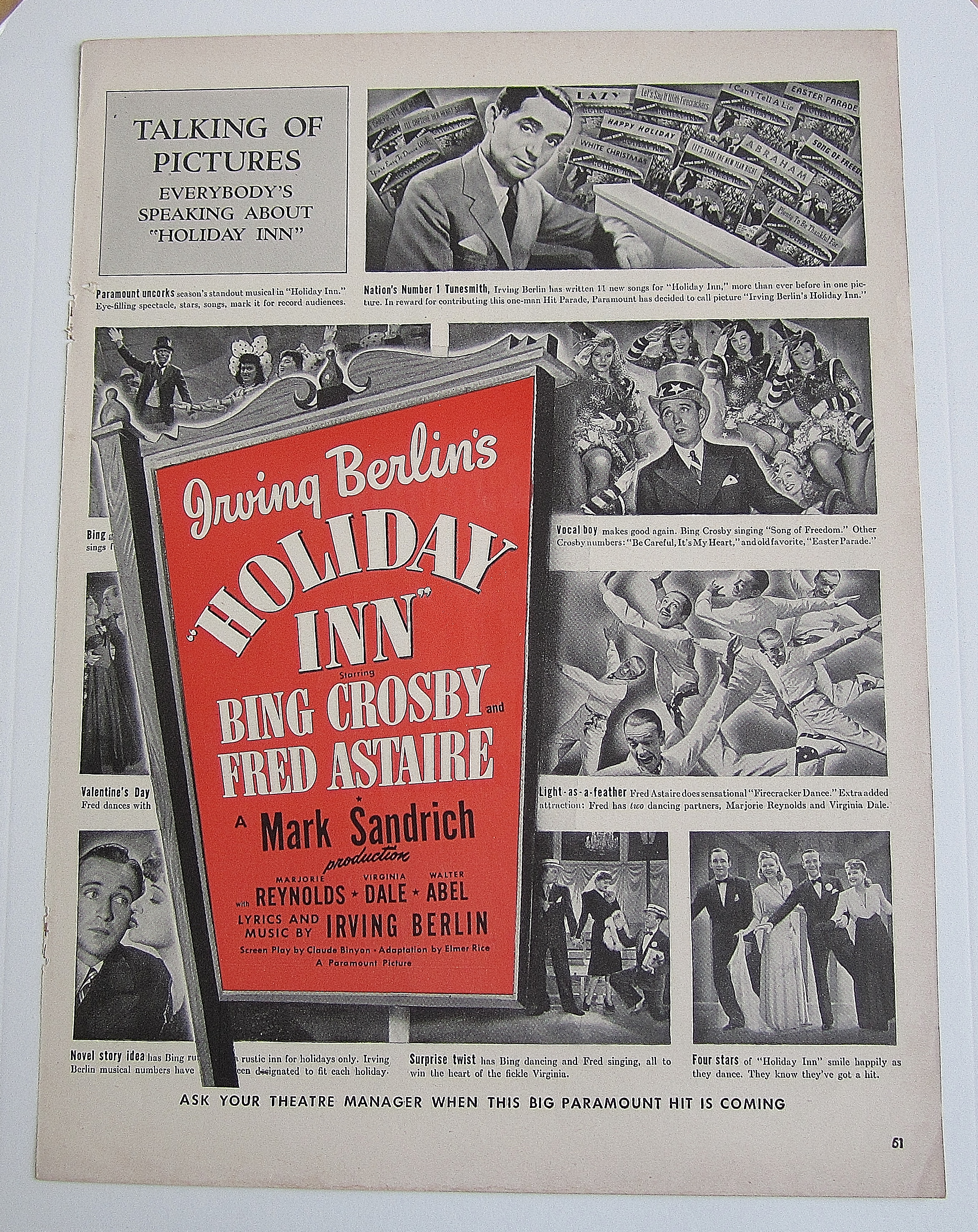 1942 Holiday Inn With Bing Crosby & Fred Astaire