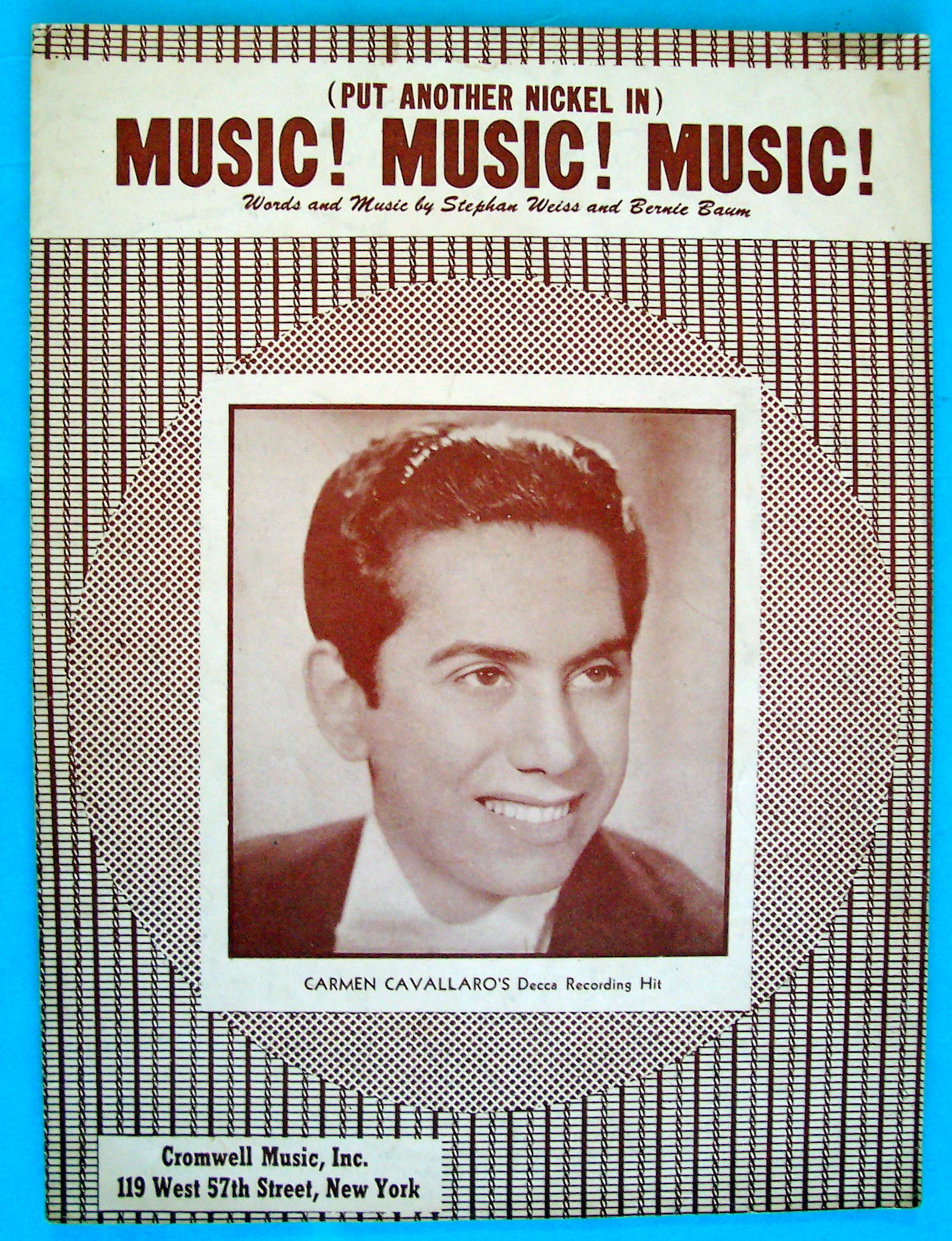 Sheet Music/1950 Music! Music! Music!-Carmen Cavallaro