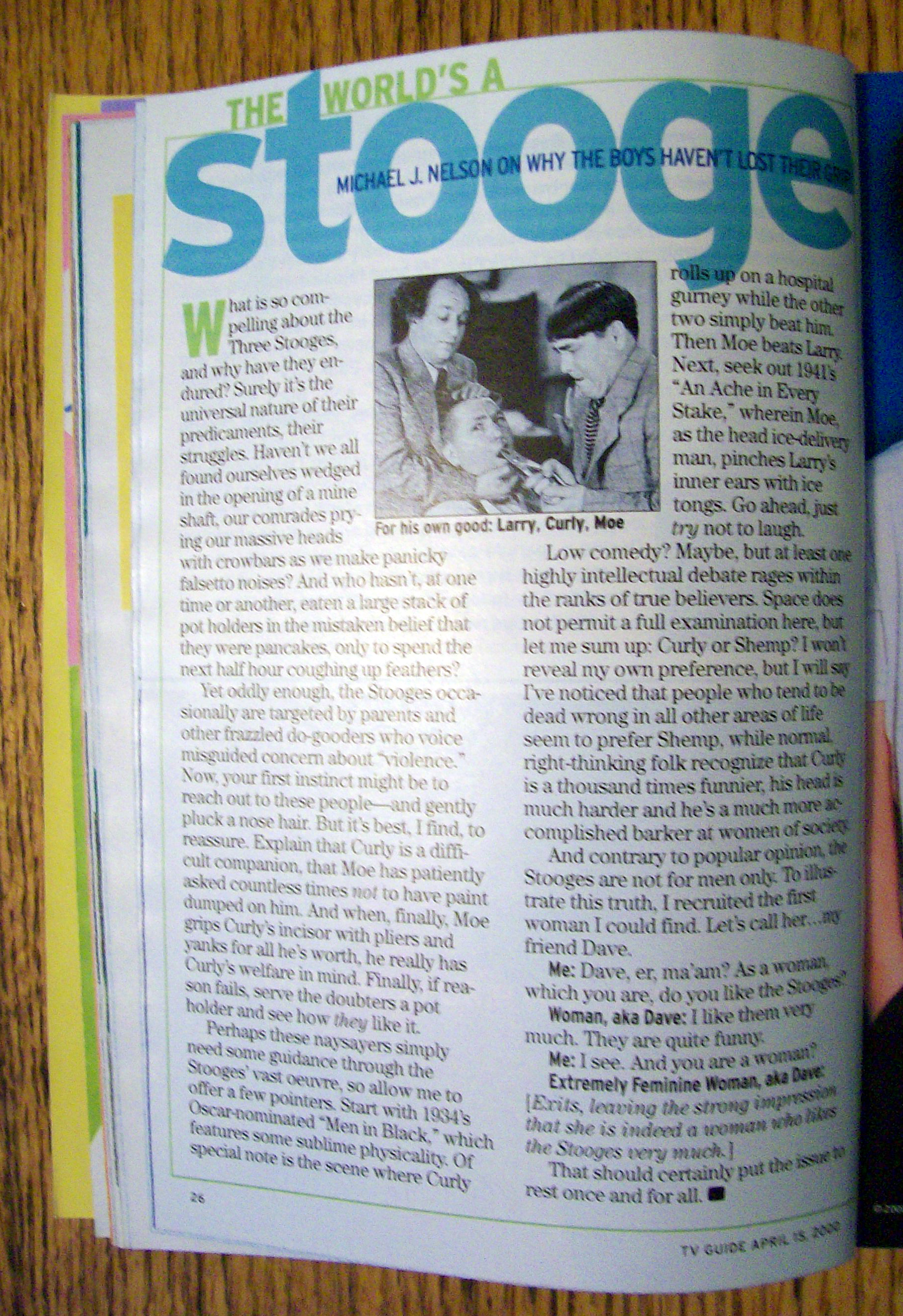 TV Guide-April 15-21, 2000-Moe (Stooges Return)
