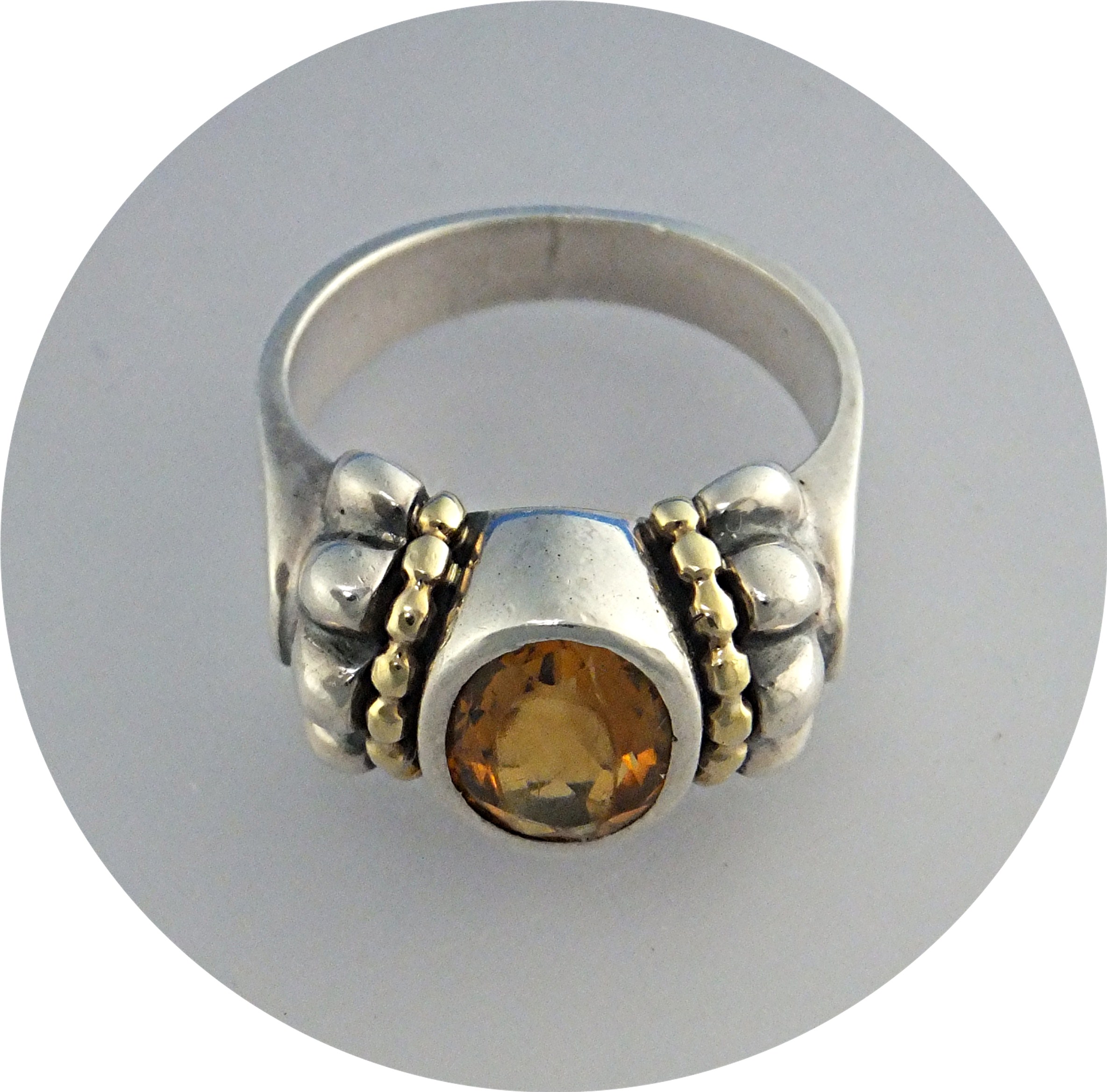 Ring 18K Gold Sterling Silver CitrineLAGOS CAVIAR