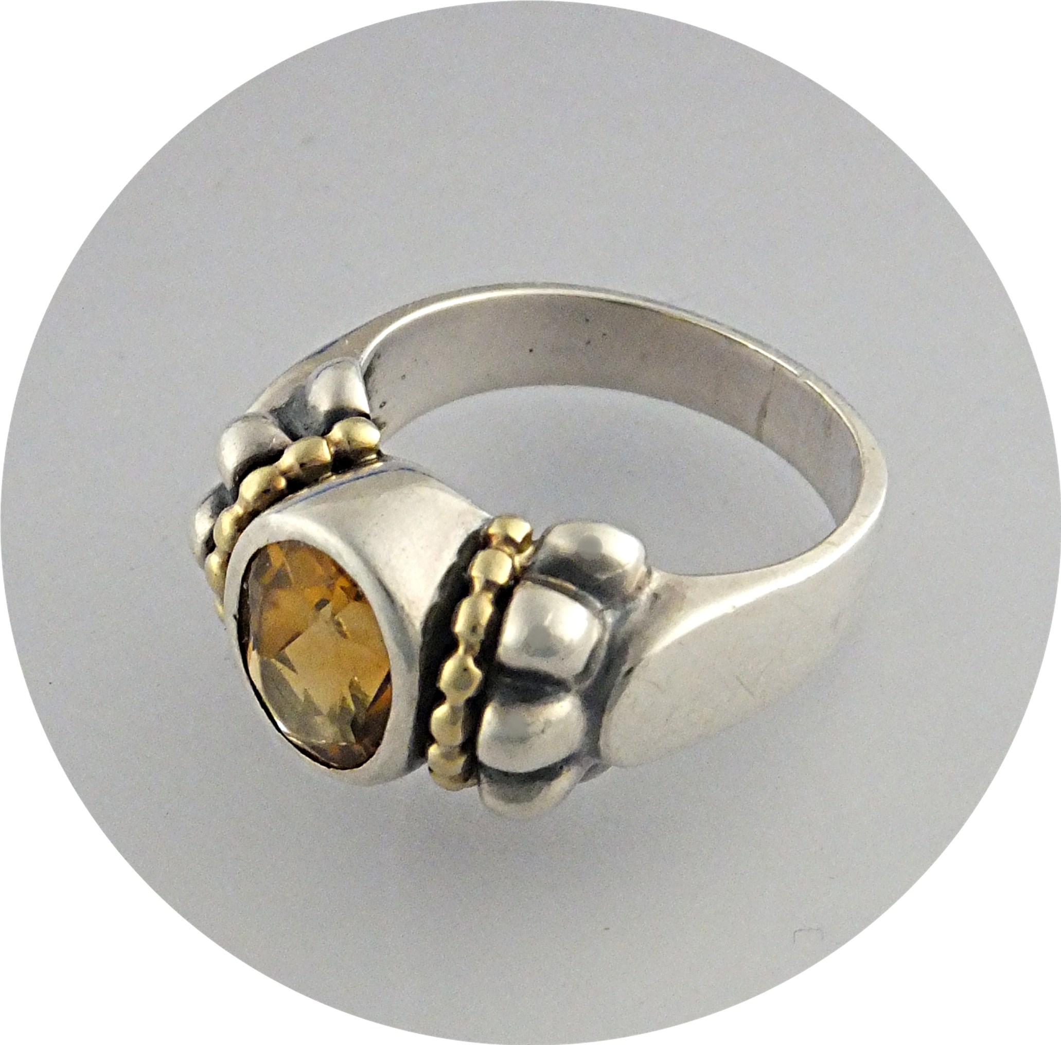 Ring 18K Gold Sterling Silver CitrineLAGOS CAVIAR