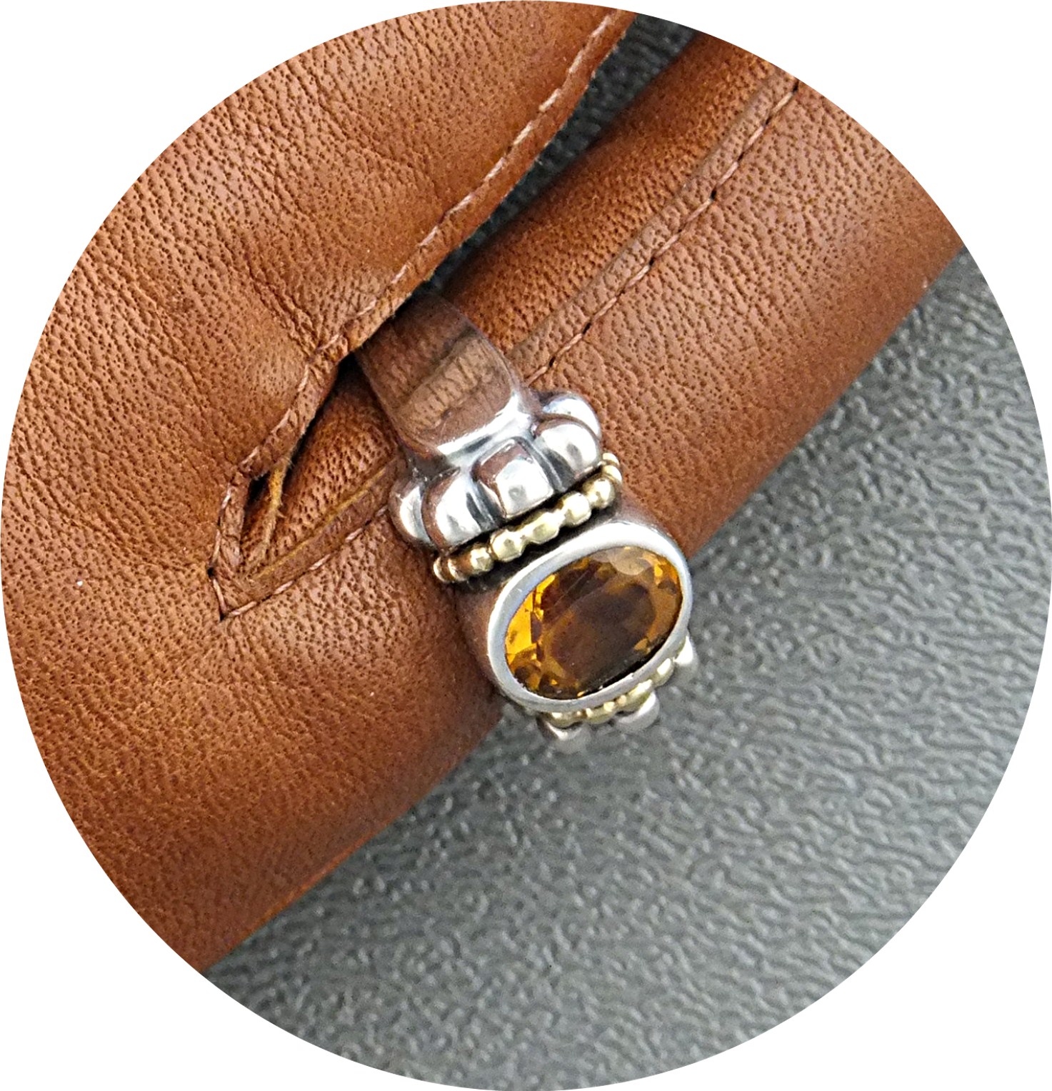 Ring 18K Gold Sterling Silver CitrineLAGOS CAVIAR