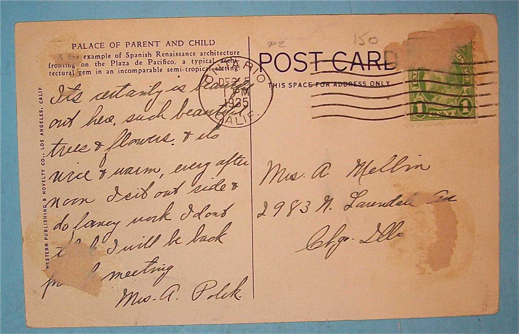 Palace Of Parent And Child Postcard