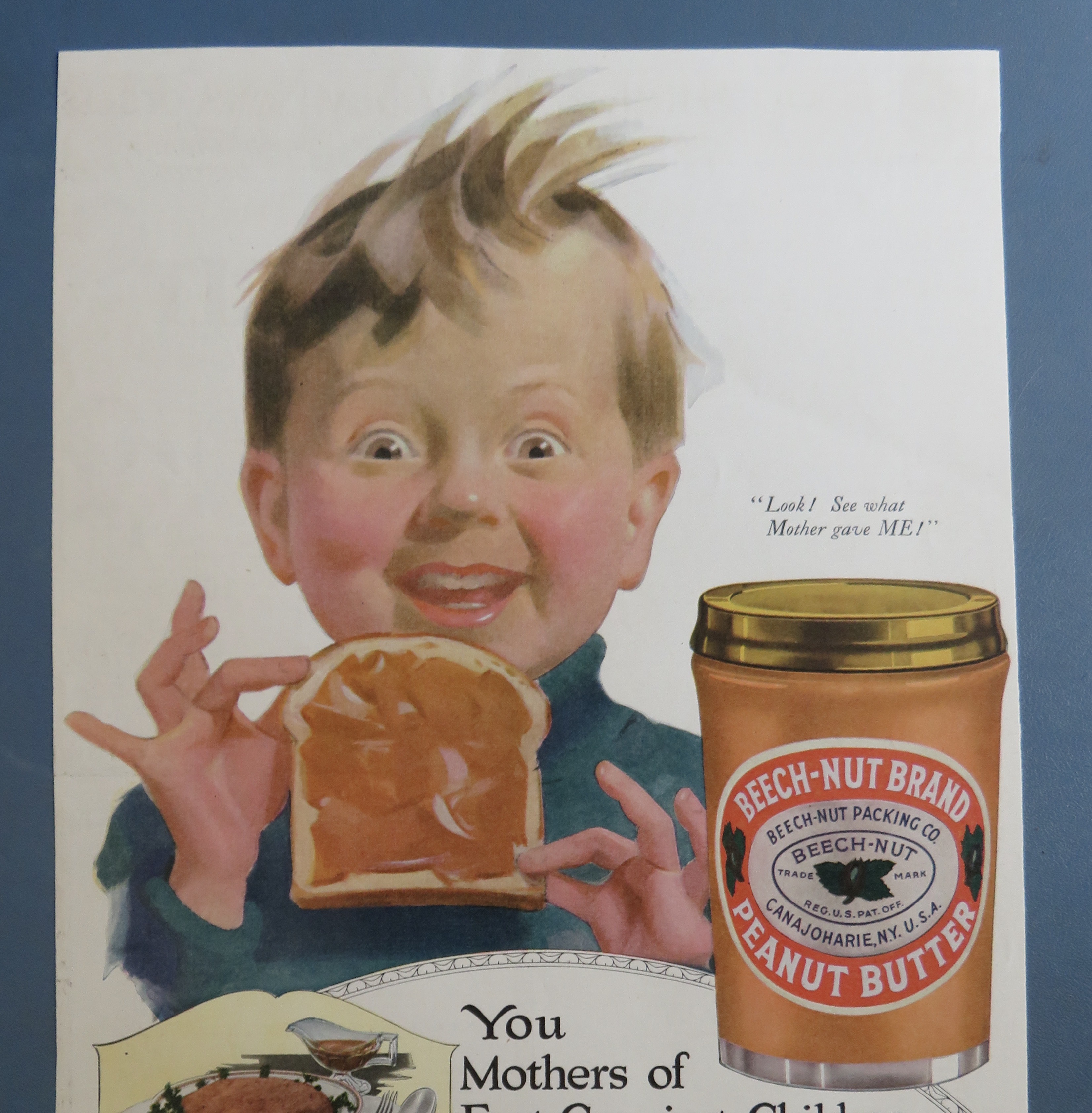 1918 Beech Nut Peanut Butter with Boy & Peanut Butter