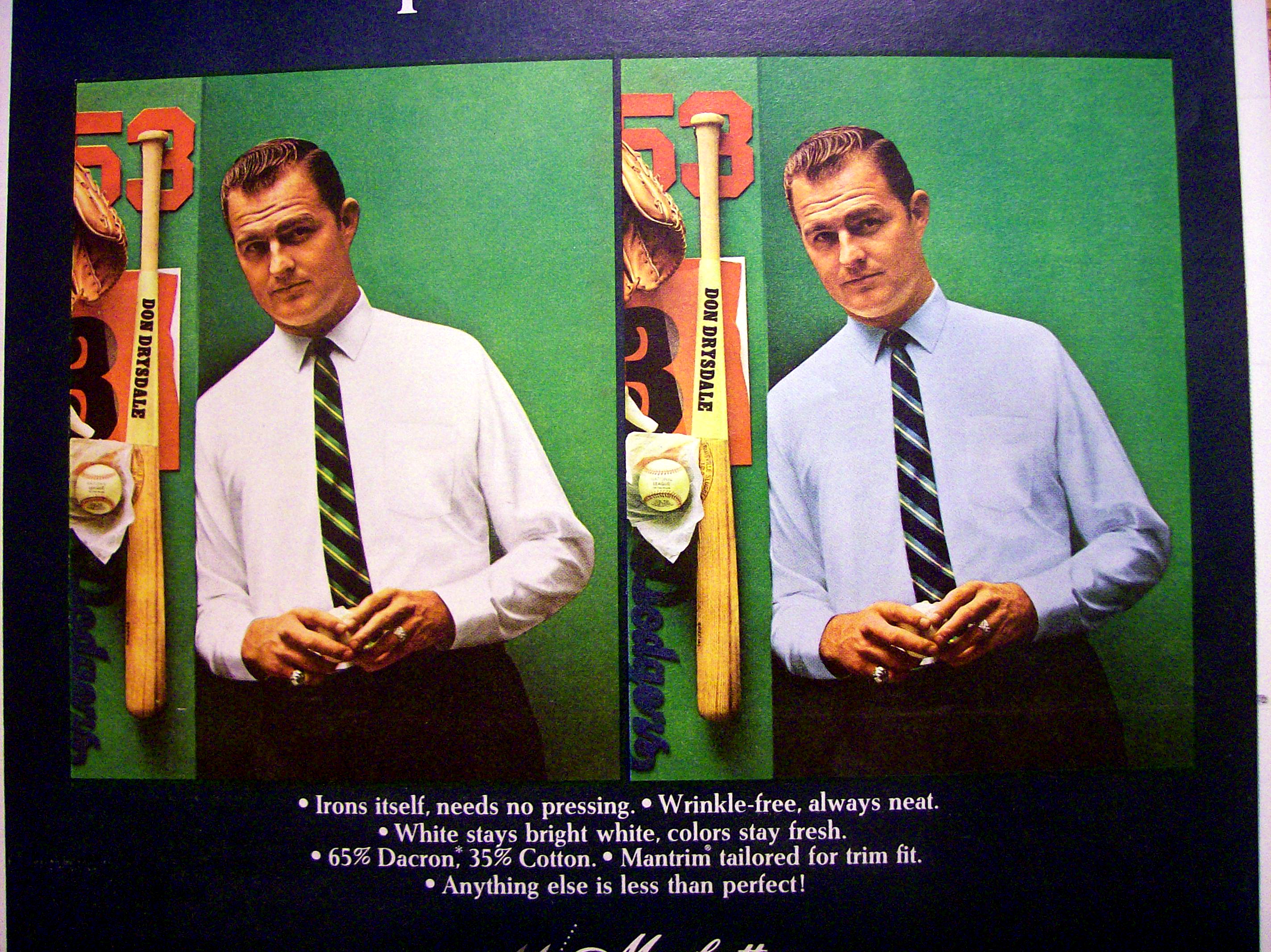 1965 Manhattan Shirts with Baseball's Don Drysdale