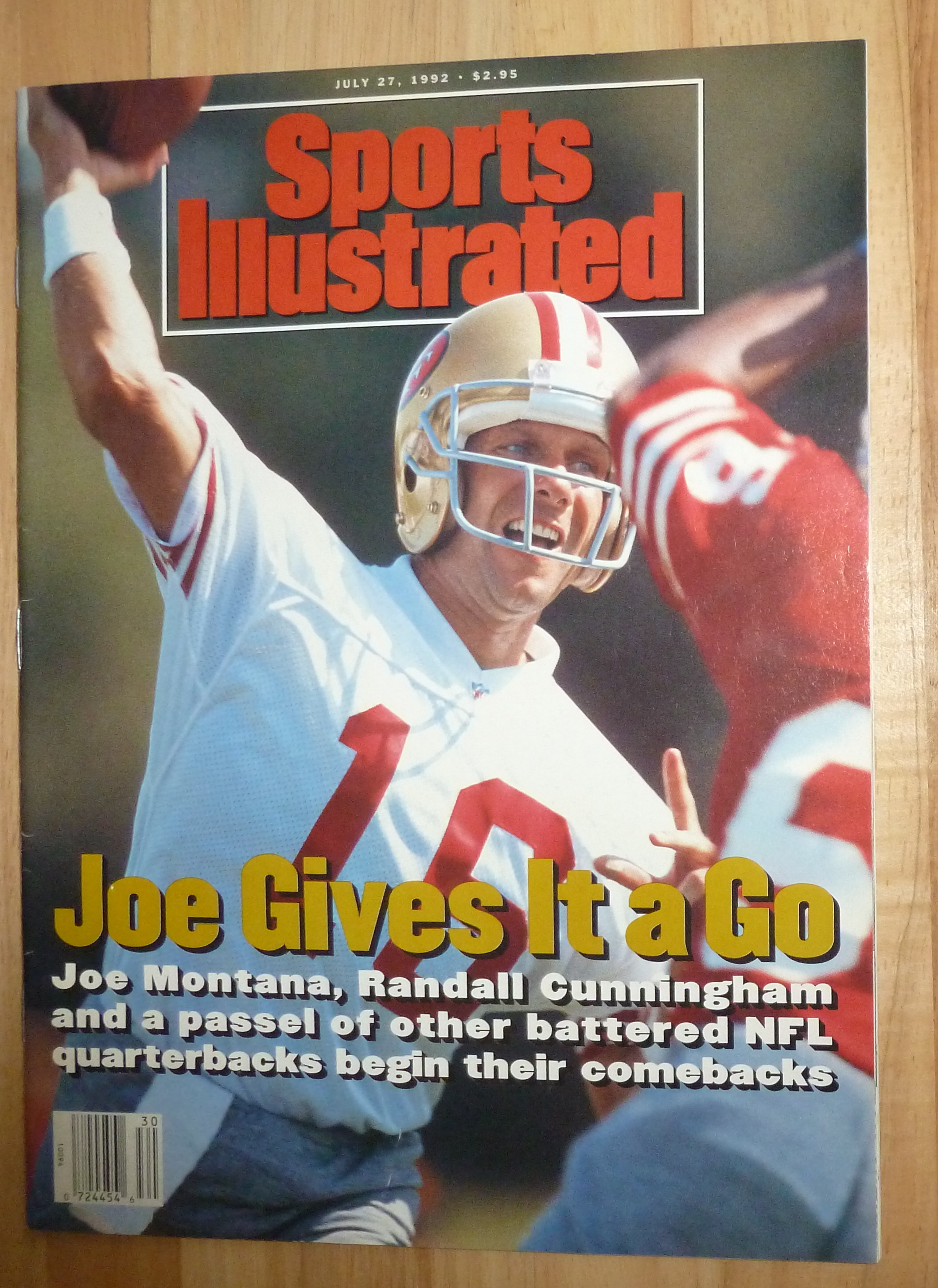 Sports Illustrated Magazine-July 27, 1992- Joe Montana