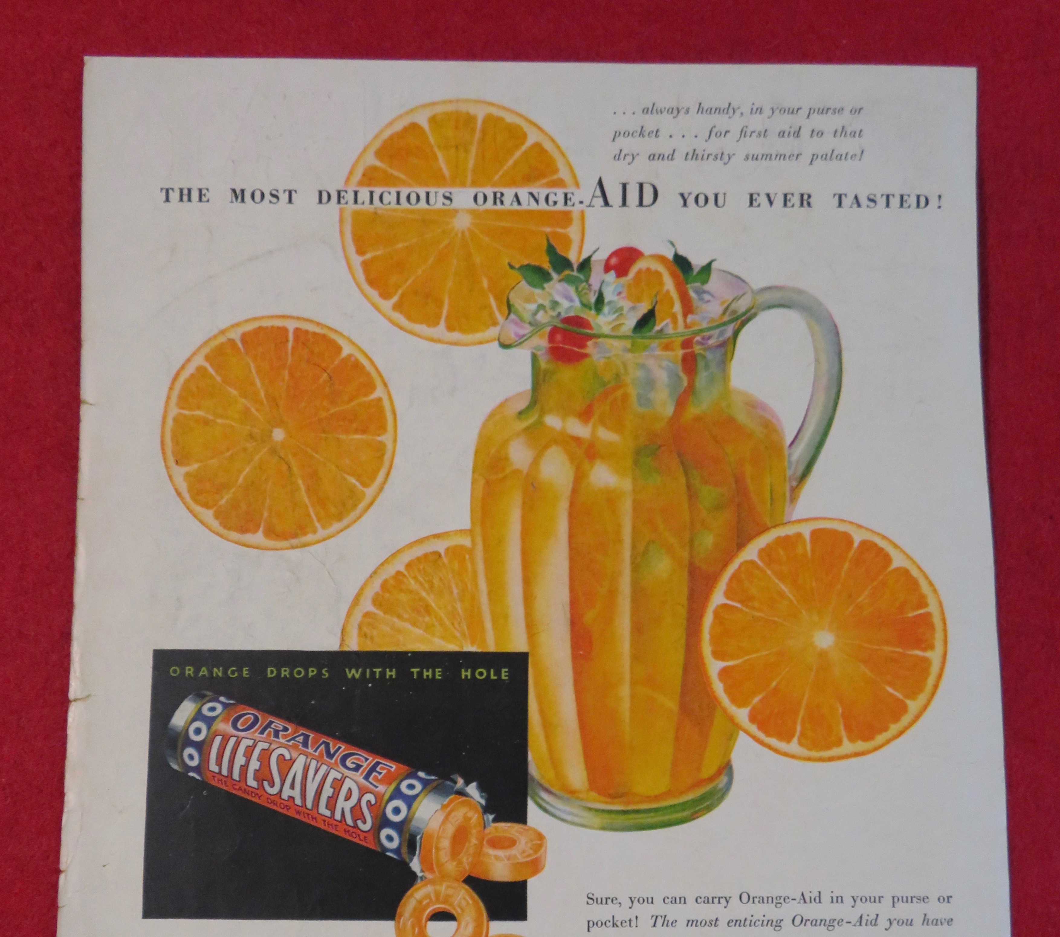 1932 Life Savers Fruit Drops Candy with Orange