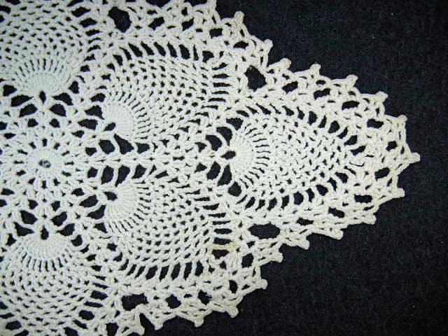 Crocheted Doily Pineapple Pattern 80s