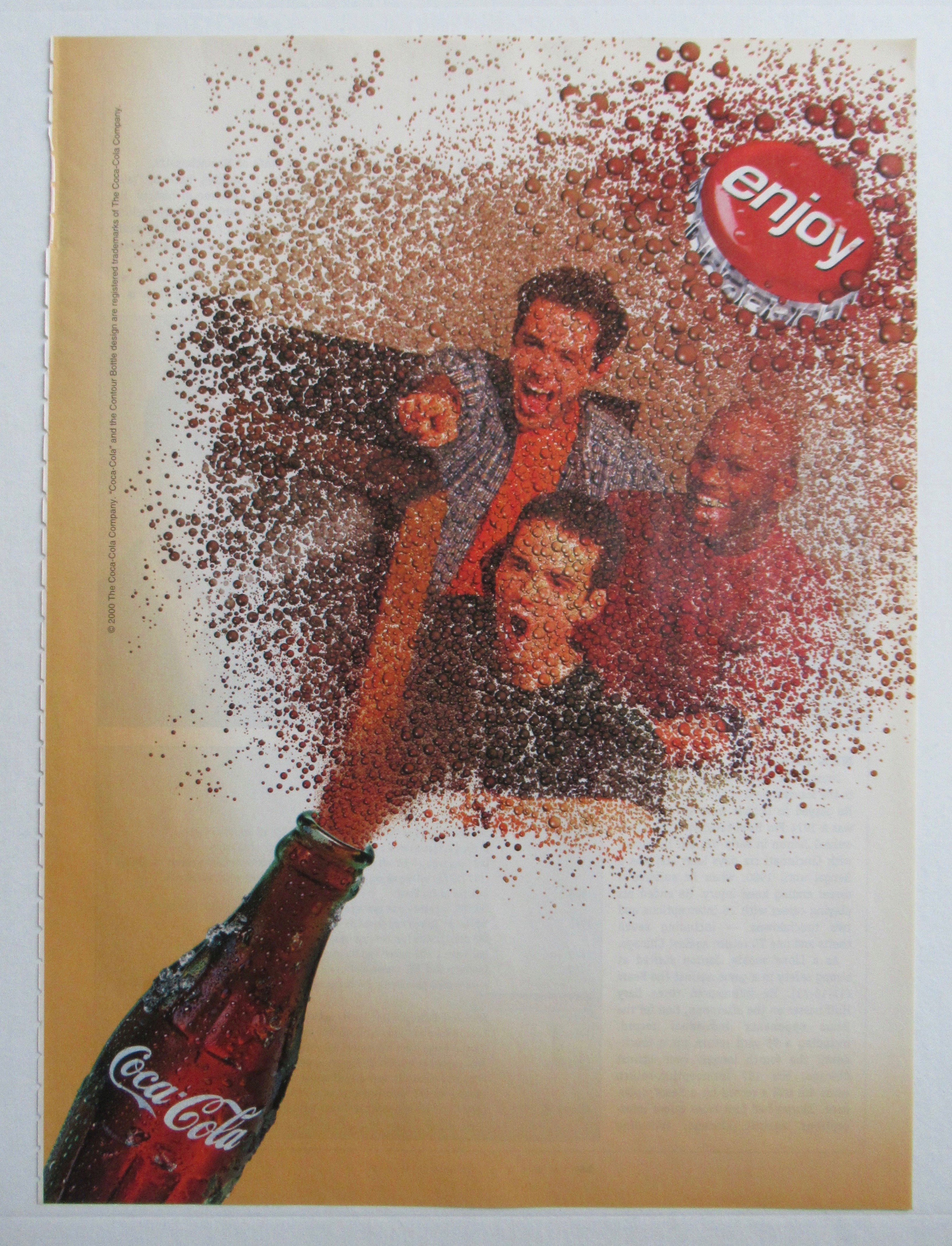 2000 Coca Cola (Coke) with 3 Men Pictured in the Fizz