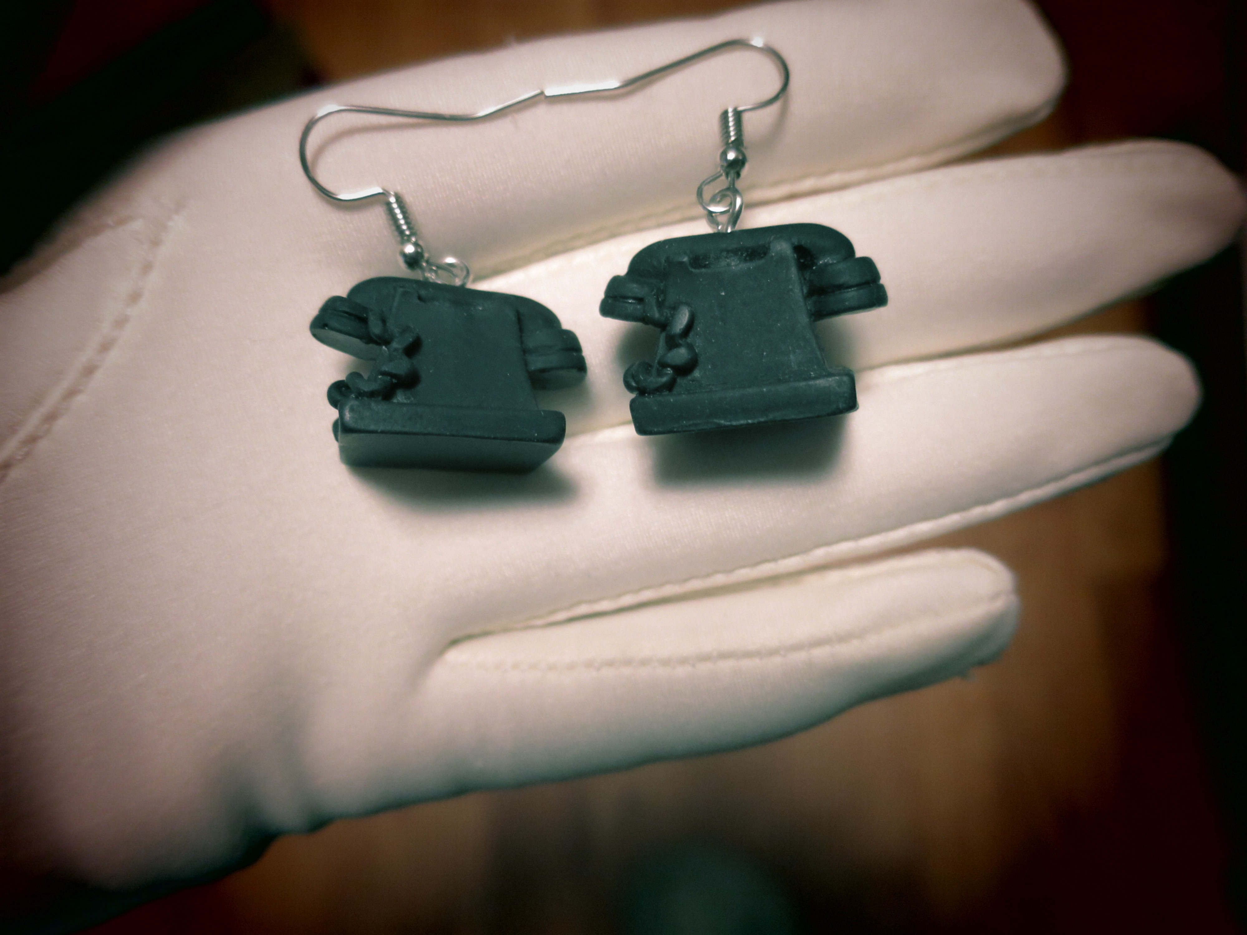 Retro Rotary Telephone Dangle Drop Earrings