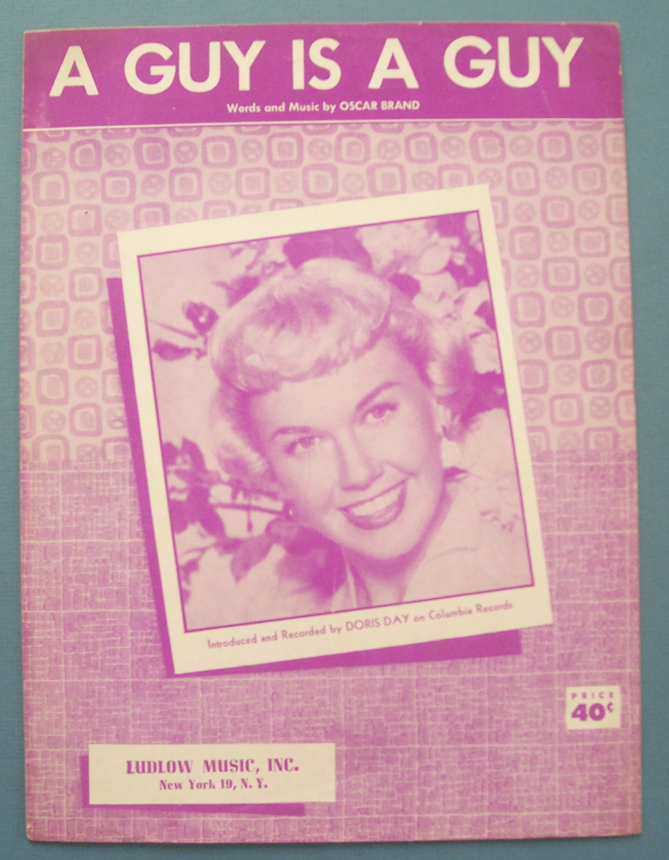 Sheet Music For 1952 A Guy Is A Guy