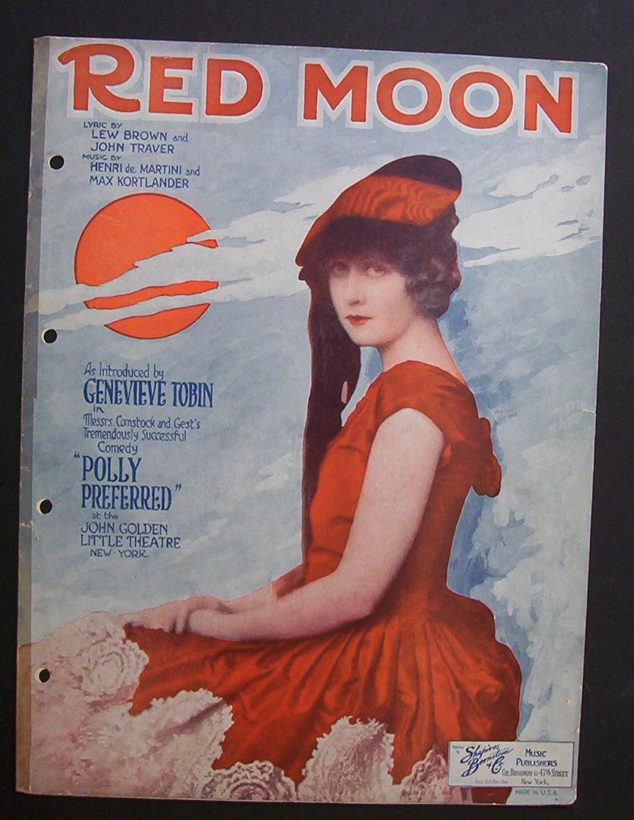 Sheet Music For 1922 Red Moon