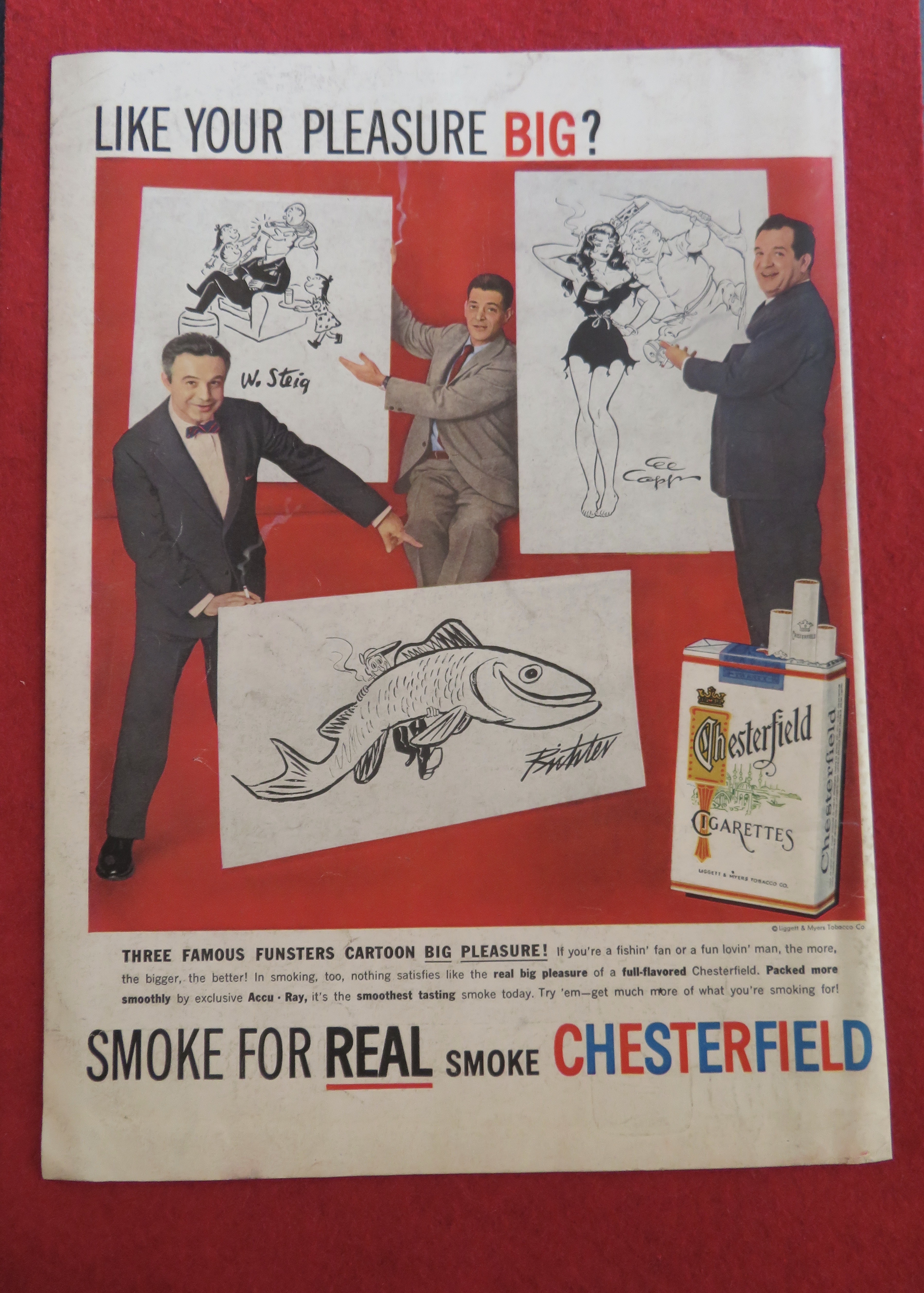 1957 Chesterfield Cigarettes with Steig, Capp & Richter