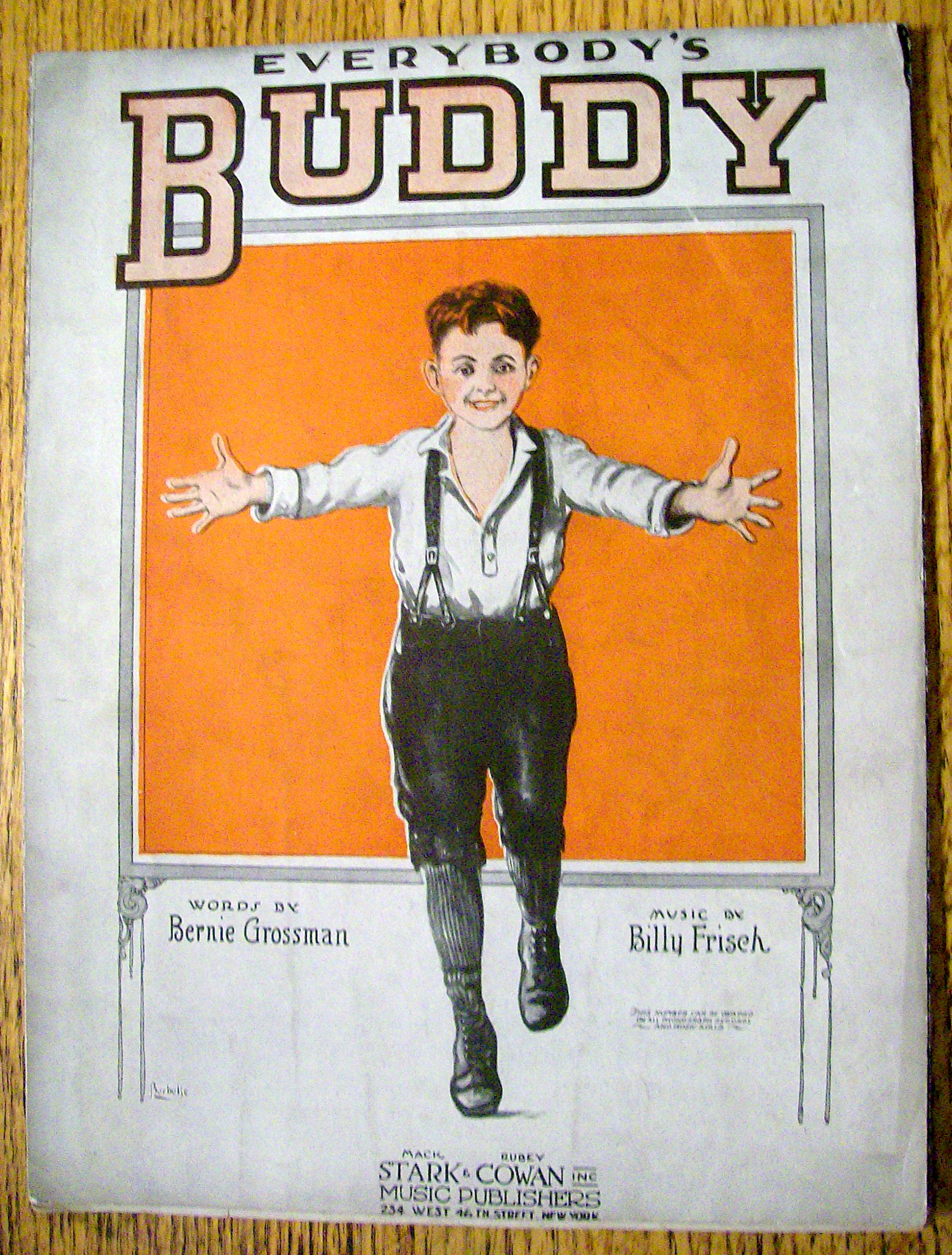 Sheet Music For 1920 Everybody's Buddy