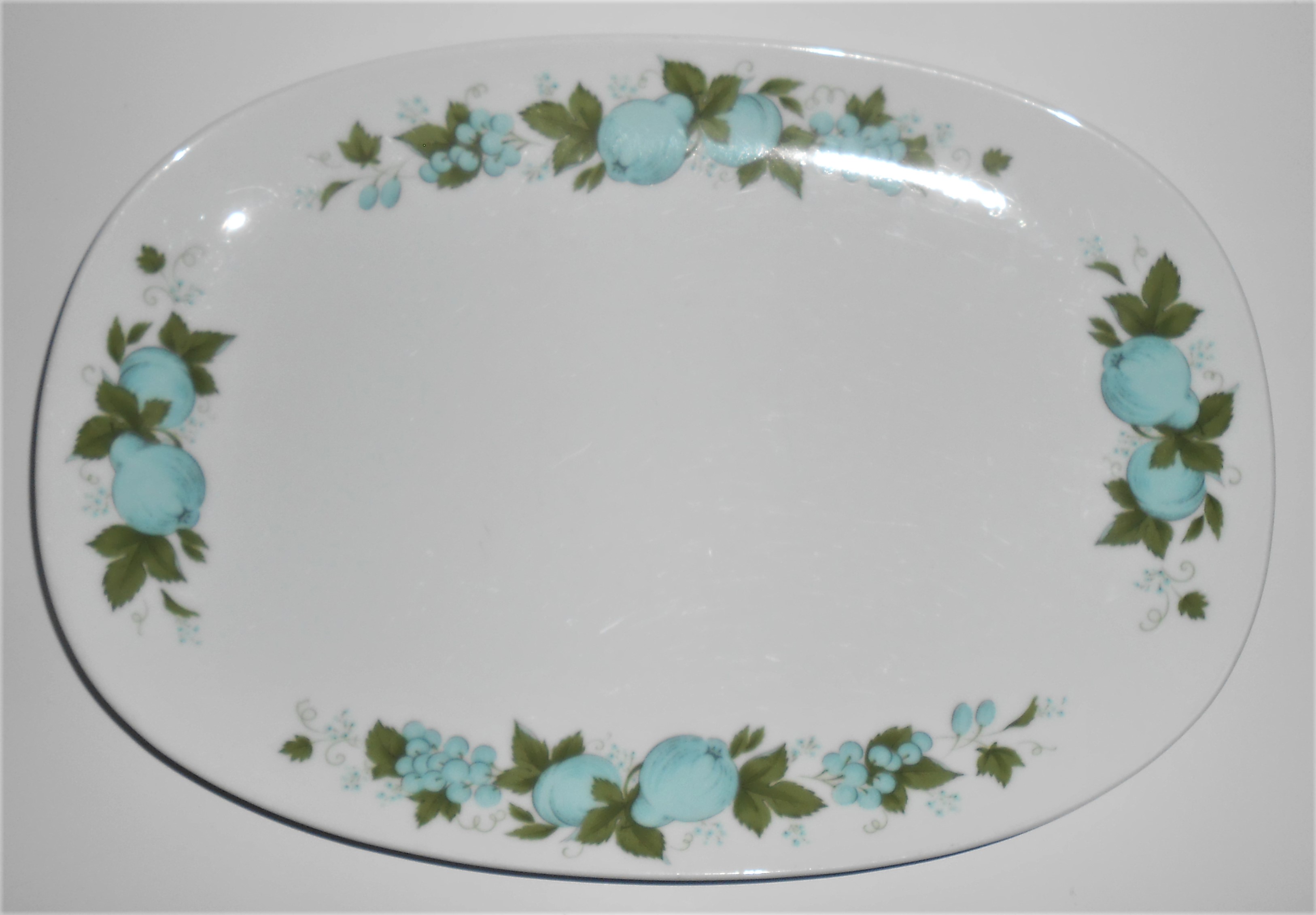 Noritake Porcelain China 6695 Blue Orchard Platter