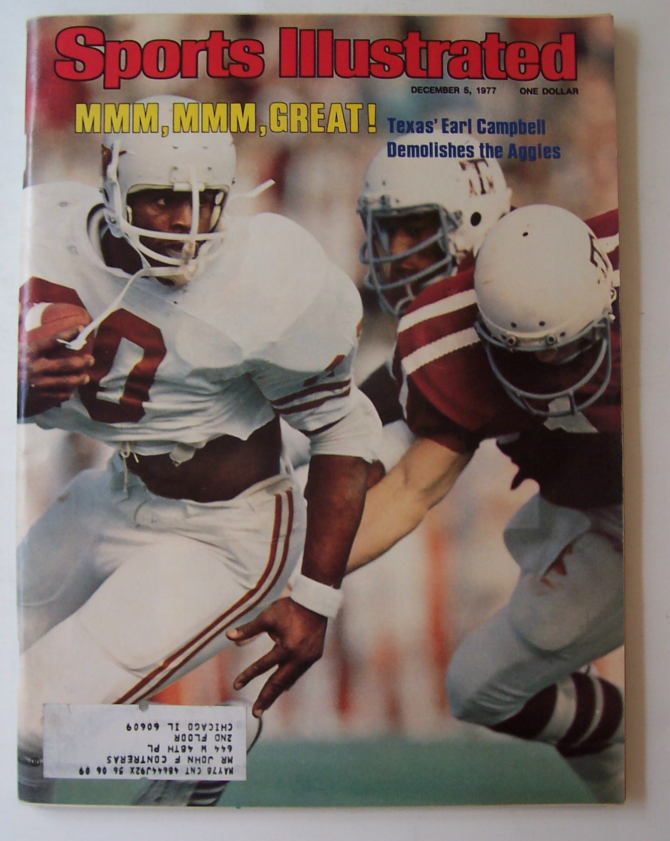 Sports Illustrated Magazine -Dec 5, 1977- Earl Campbell