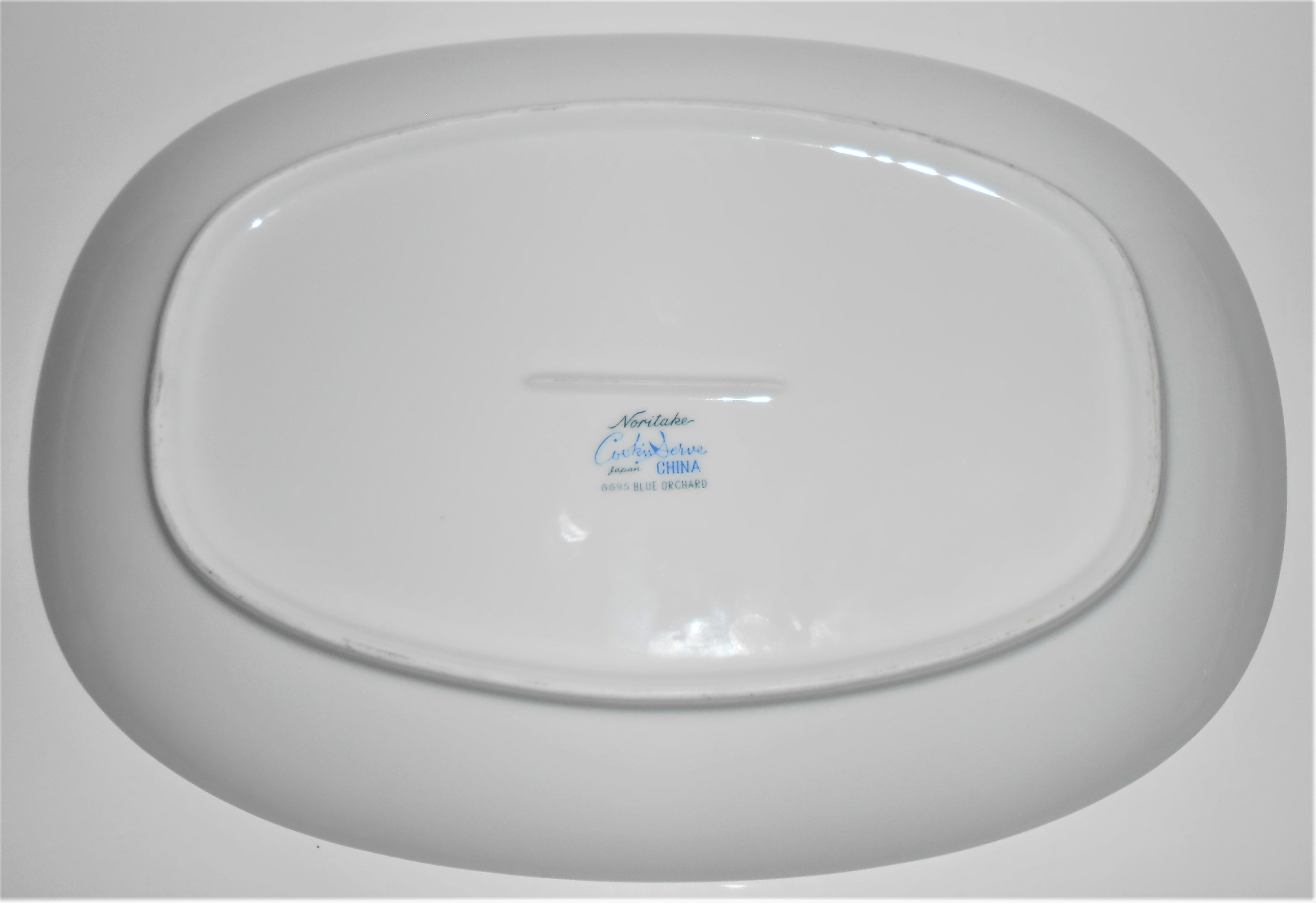 Noritake Porcelain China 6695 Blue Orchard Platter