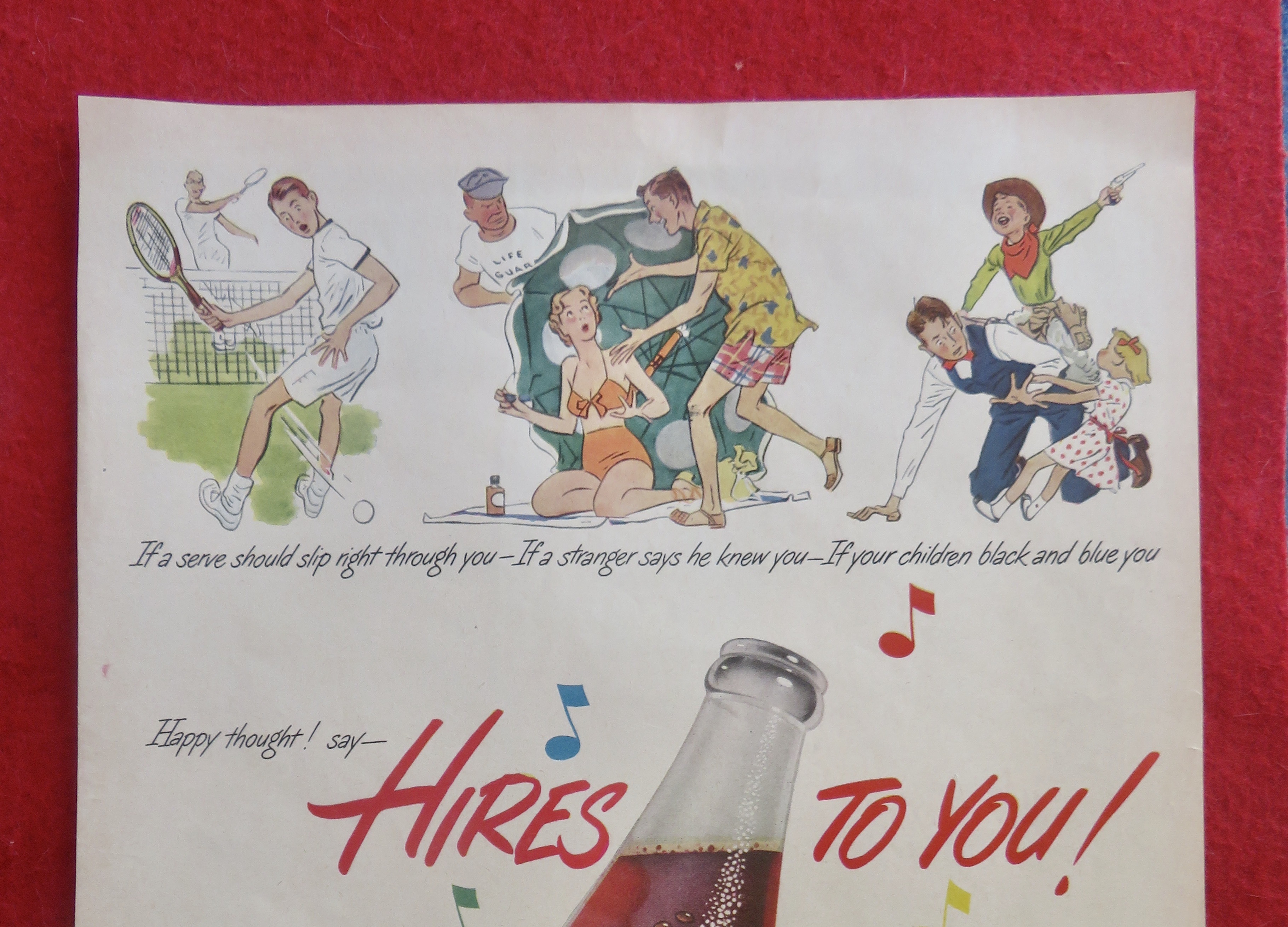 1950's Hires Root Beer with Bottle of Hires Root Beer