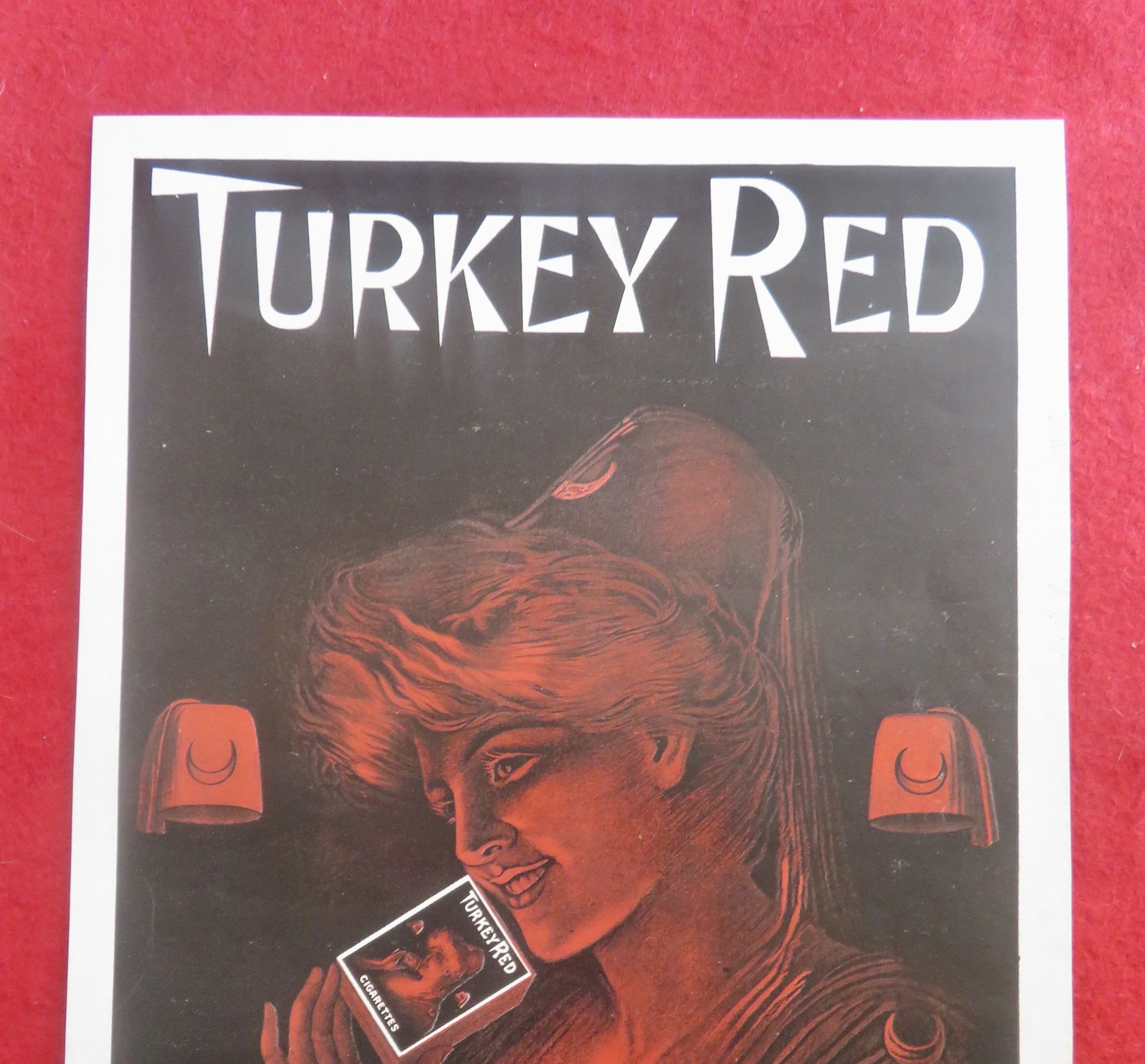 1950's Turkey Red Cigarettes with Woman & Cigarettes