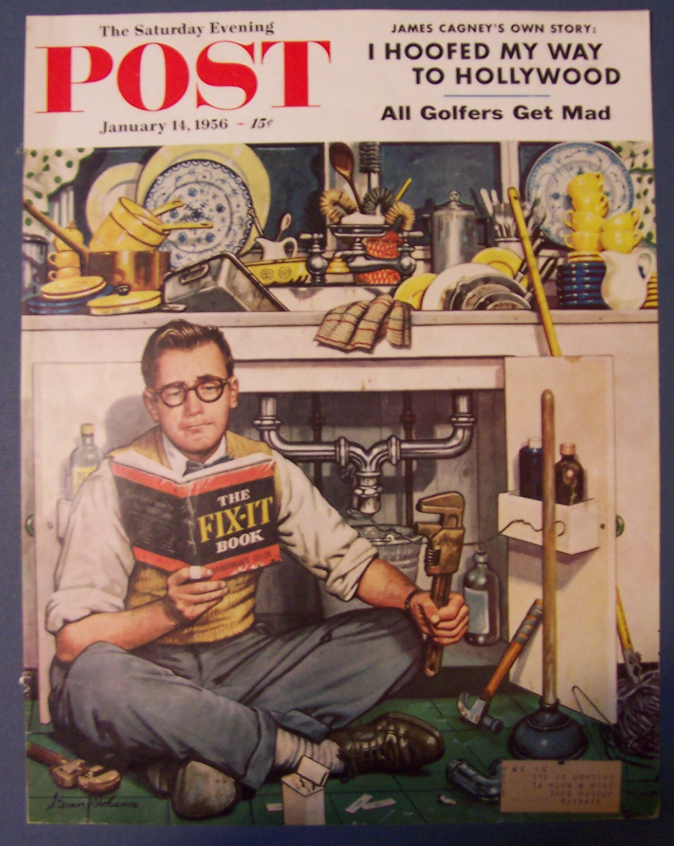 Saturday Evening Post Cover By Dohanos January 14,1956