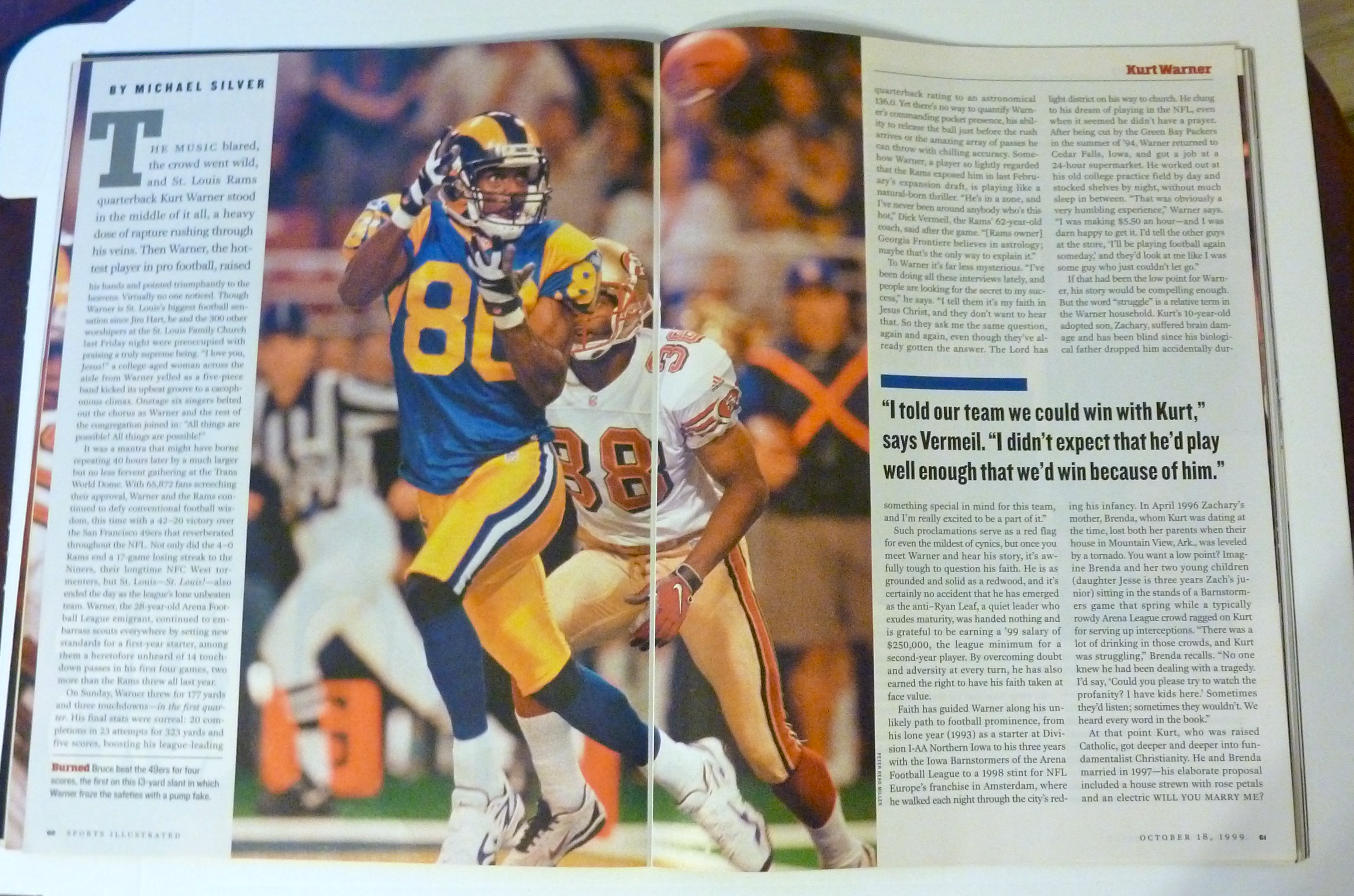 Sports Illustrated Magazine October 18, 1999 Kurt W
